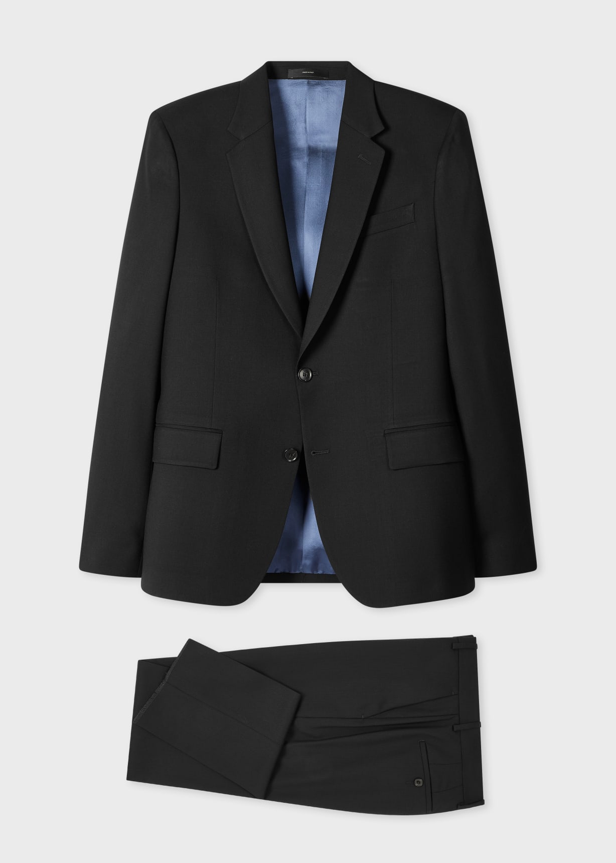 Paul Smith ブラックスーツ The Soho - Tailored-Fit Black Wool 'A Suit To Travel In'
