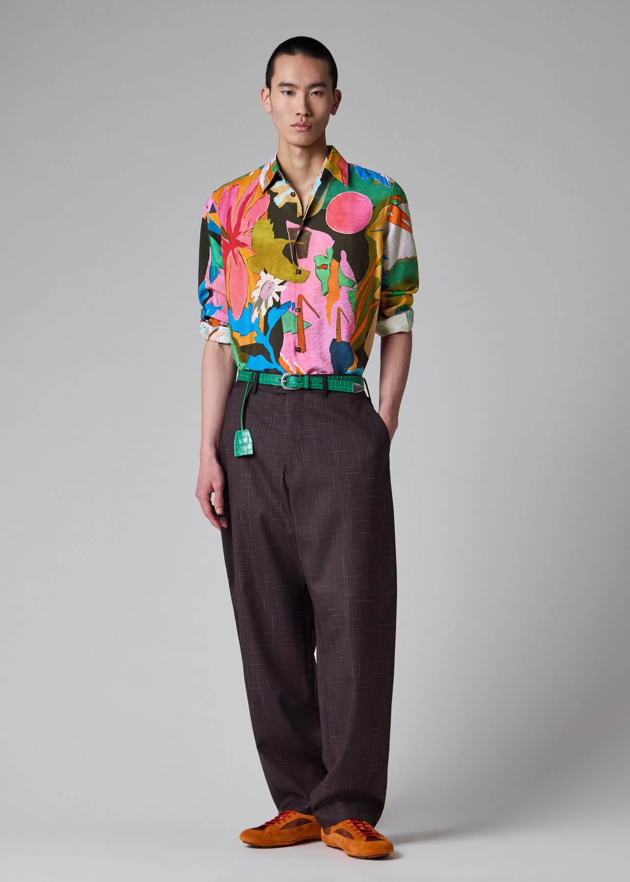 Men's 'River Collage' Viscose-Blend Shirt