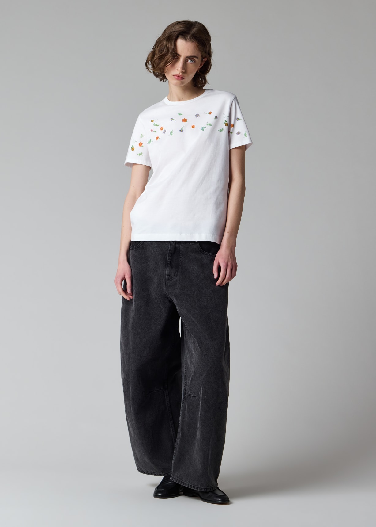 Women's Cotton 'Flowers' T-Shirt Paul Smith
