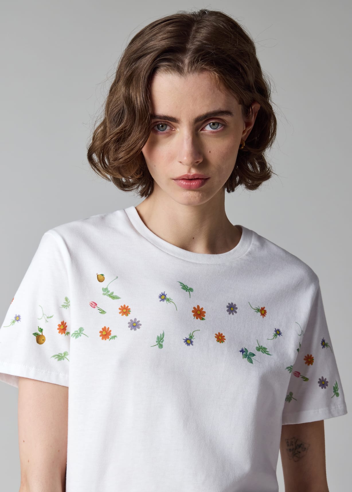 Women's Cotton 'Flowers' T-Shirt Paul Smith