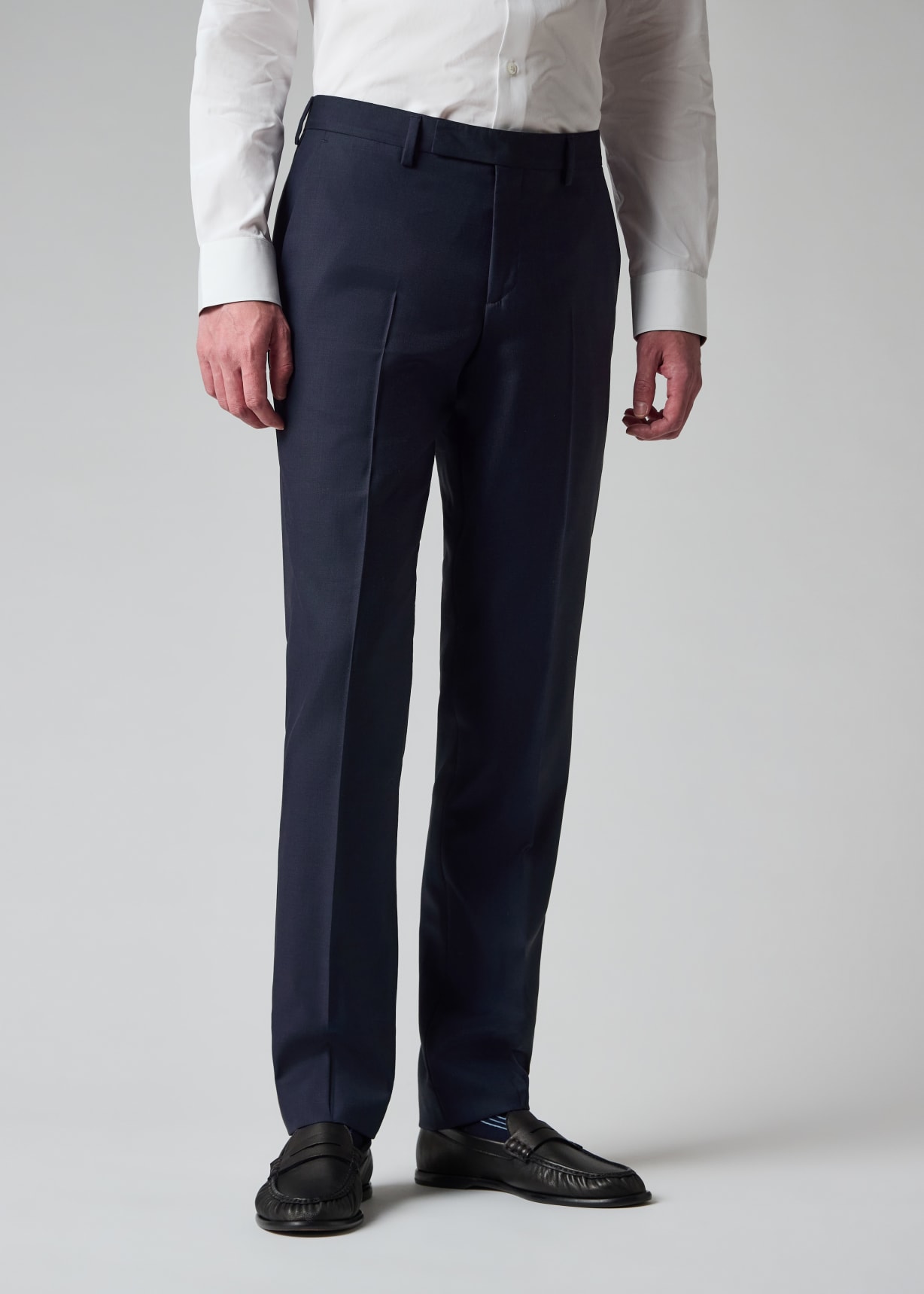 The Soho - Tailored-Fit Navy Sharkskin Suit
