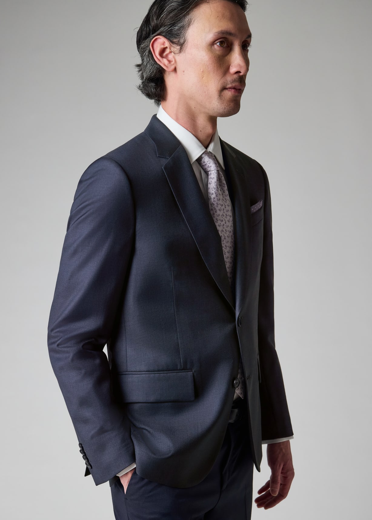 希少✨Paul Smith SOHO FIT スーツ セットアップ ブルー系 The Soho - Tailored-Fit Navy Sharkskin Suit