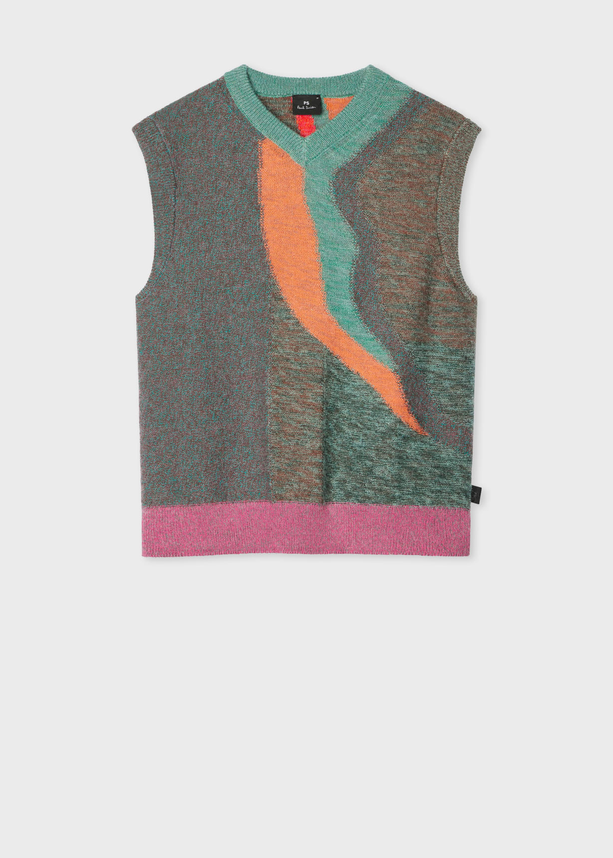 Men's 'Glitch Floral' Cotton-Mohair Knitted Vest