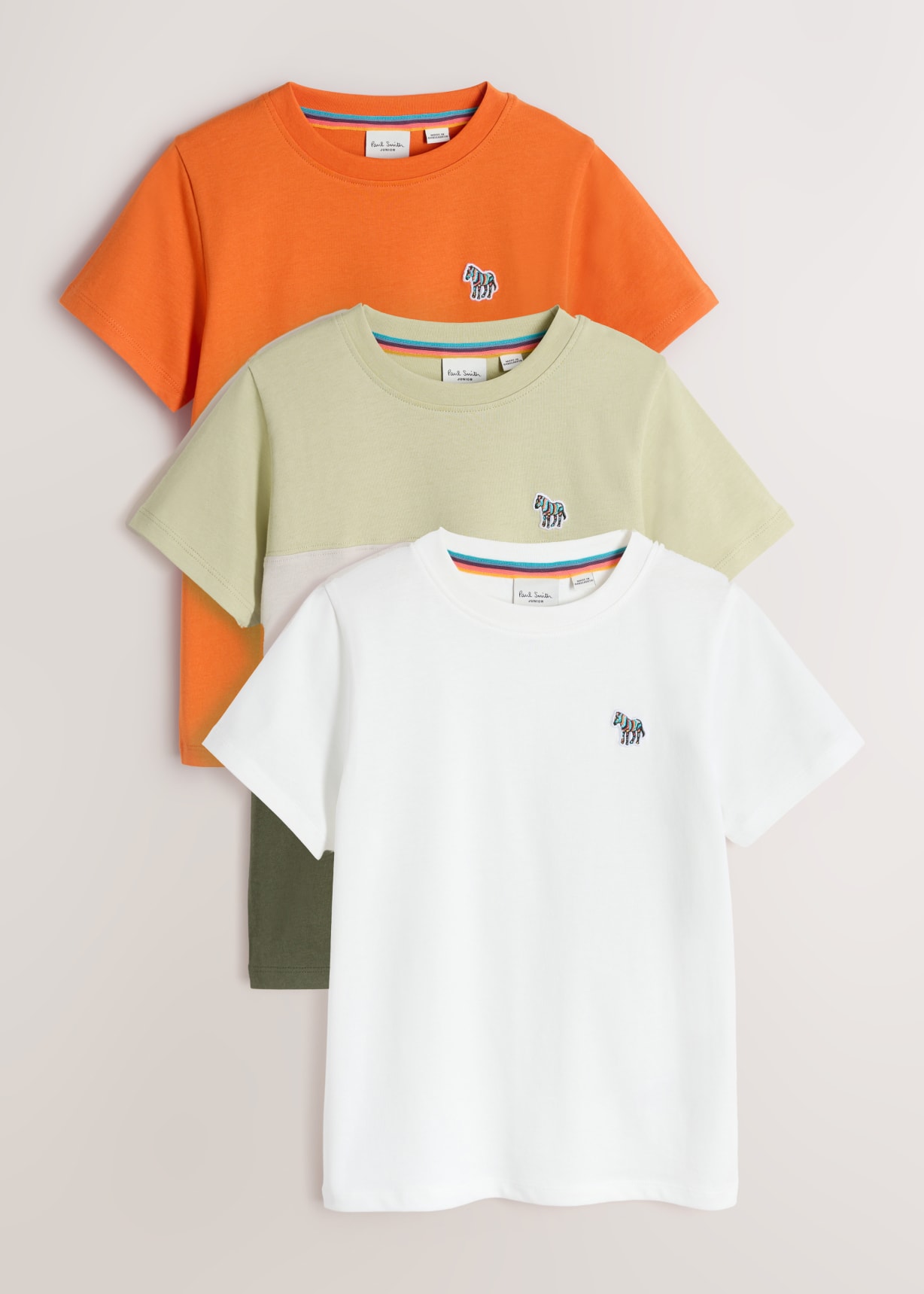3-13 Years Mixed Zebra Logo T-Shirts 3 Pack