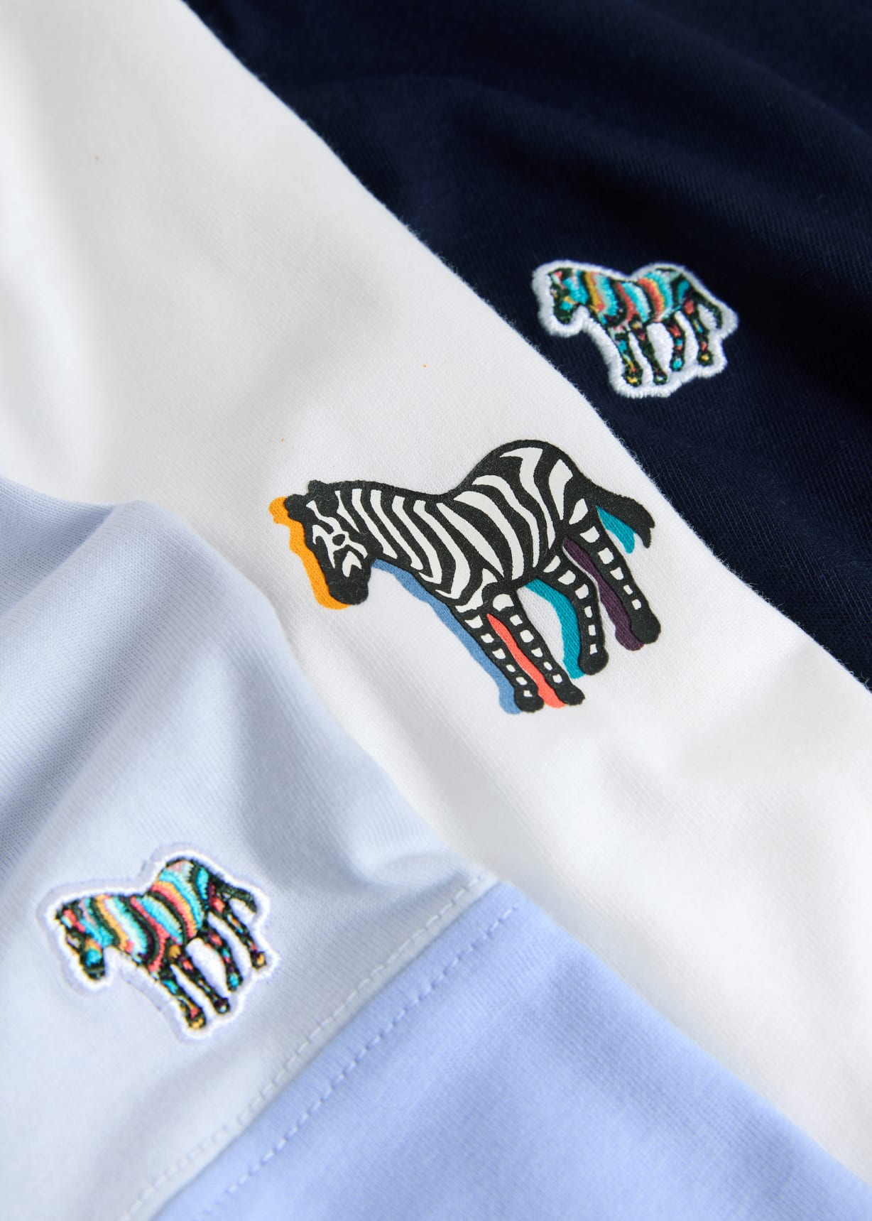 3-13 Years Mixed Zebra Logo T-Shirts 3 Pack