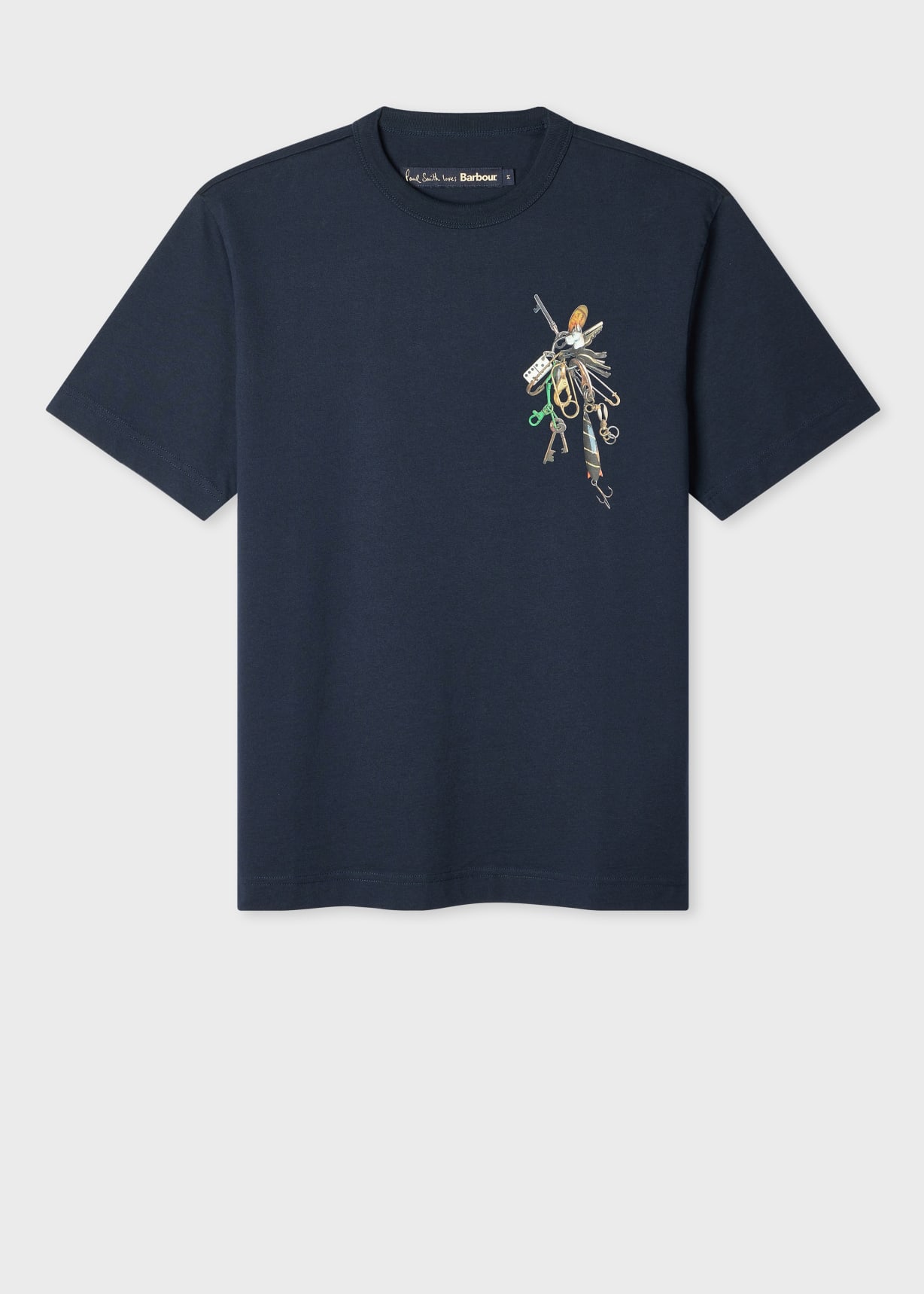 Paul Smith loves Barbour - Navy Key Print T-Shirt