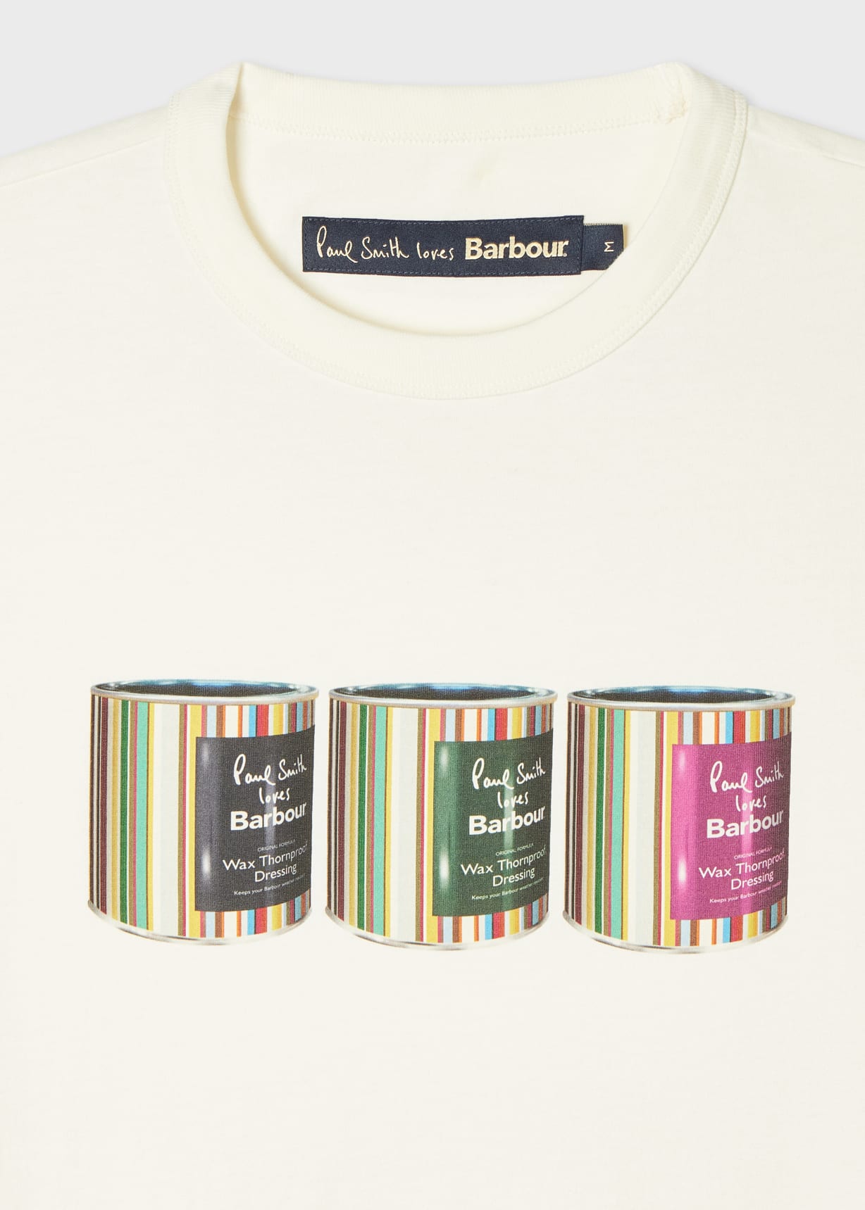 【限定品】Paul Smith × Barbour Tシャツ S Paul Smith loves Barbour - White Tinned Print T-Shirt