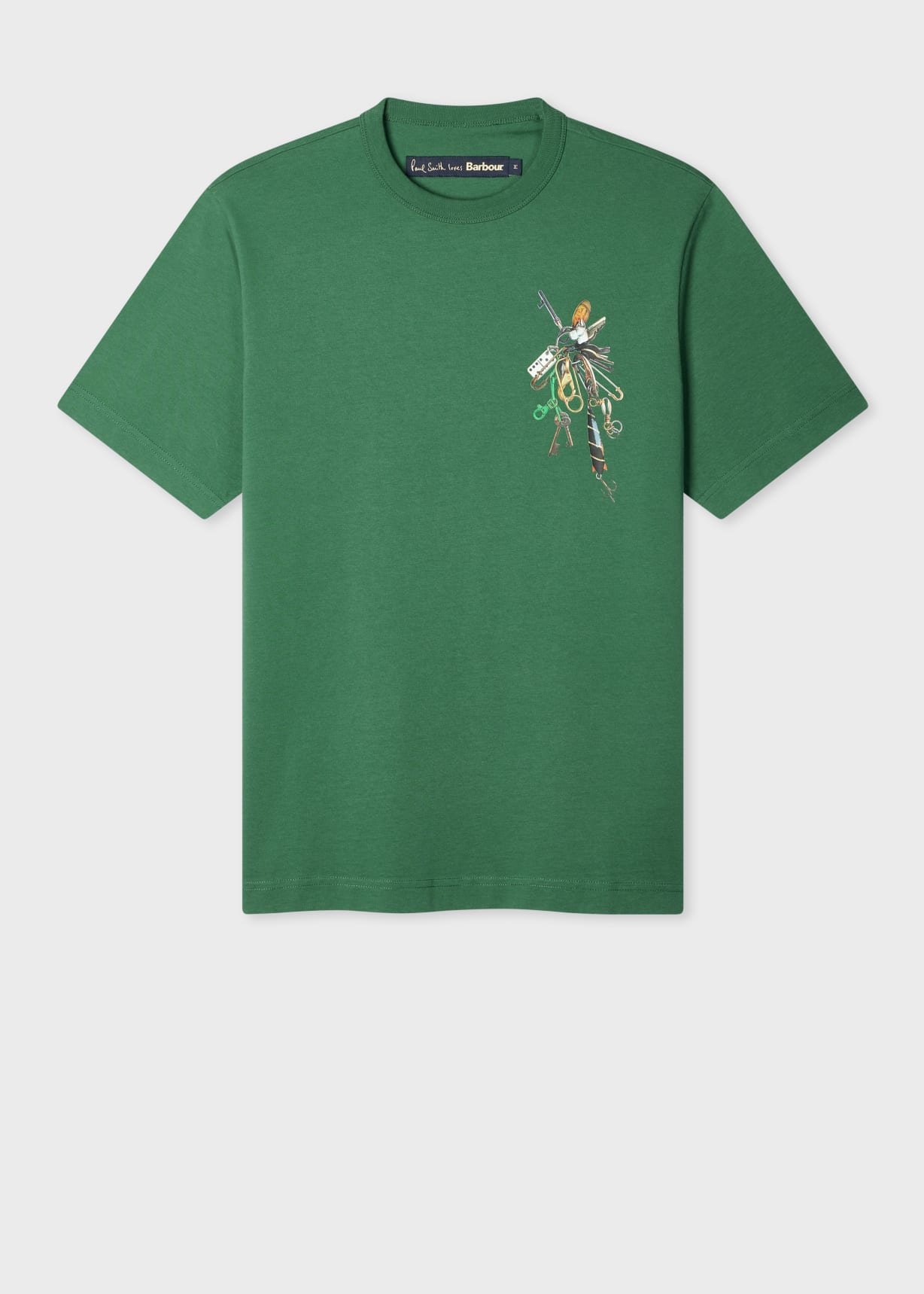 Paul Smith loves Barbour - Green Key Print T-Shirt