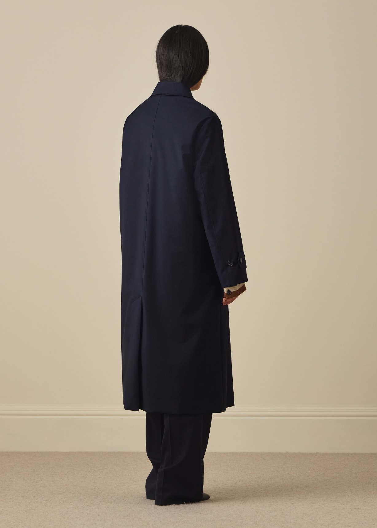 Women's Navy 'Storm System' Wool Mac
