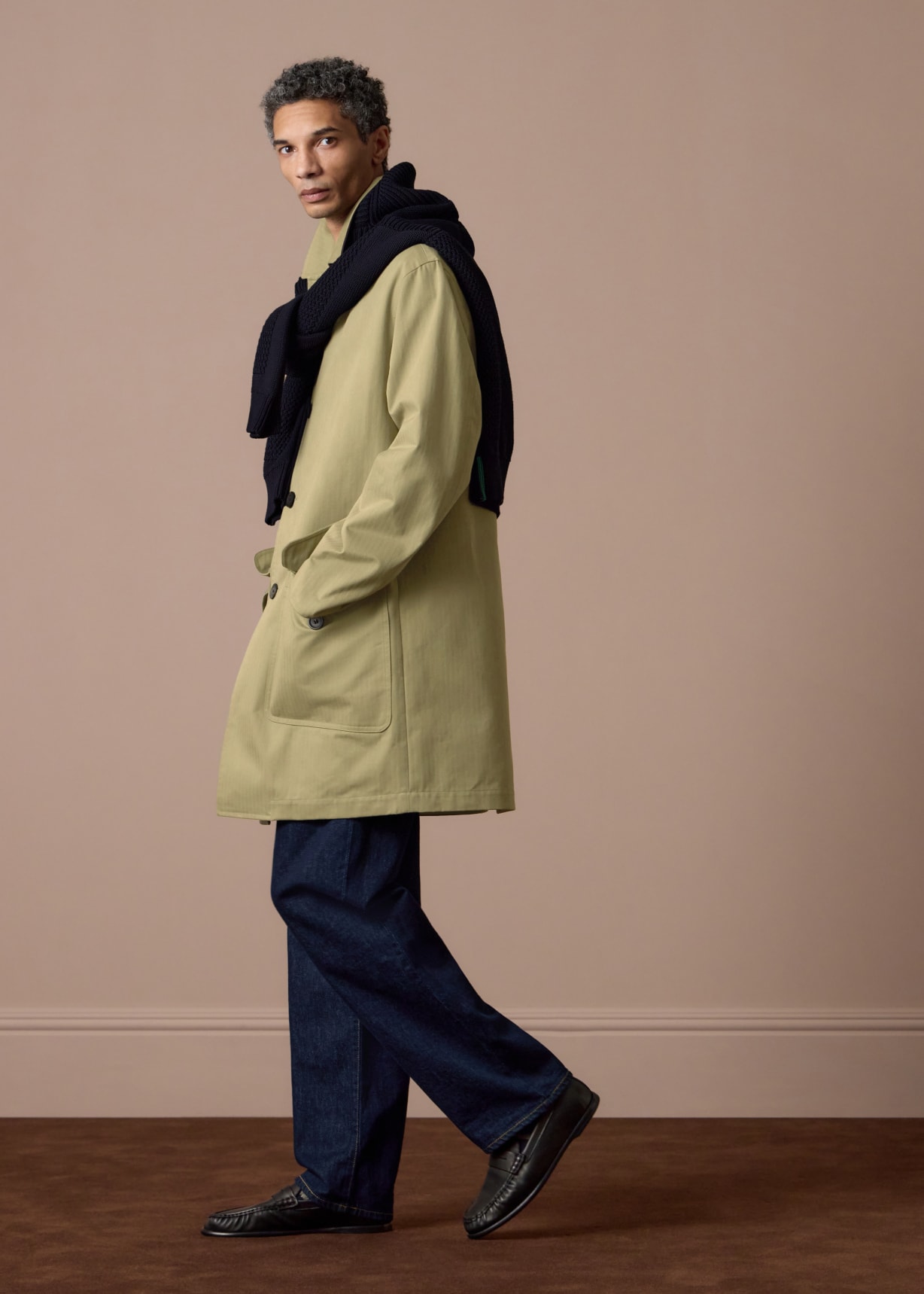 Stone Cotton Herringbone Mac