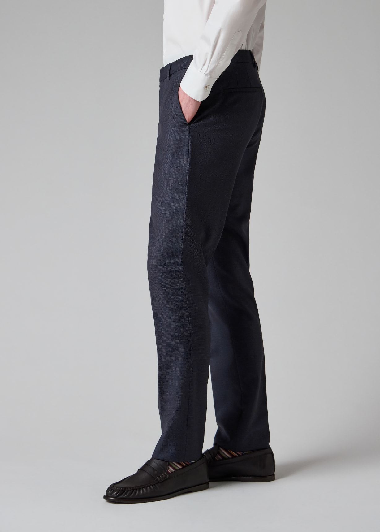 The Kensington - Men's Slim-Fit Dark Navy Pin Dot Wool Suit