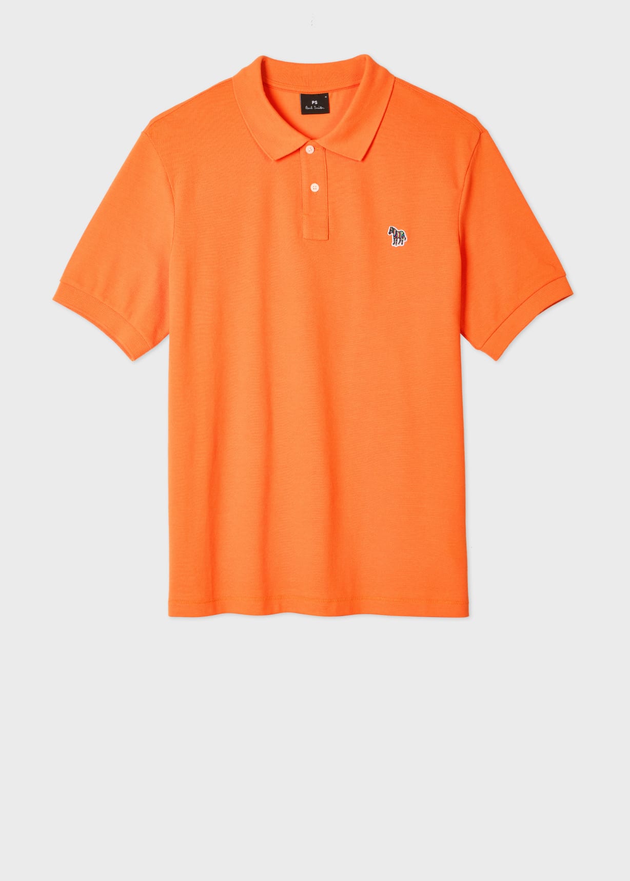 Orange Organic Cotton Zebra Polo Shirt