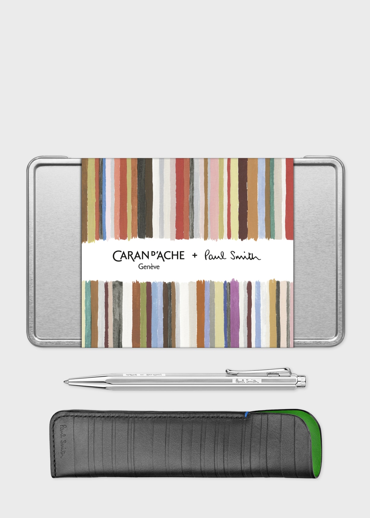 Caran d'Ache + Paul Smith - Ecridor Silver Ball Point Pen and