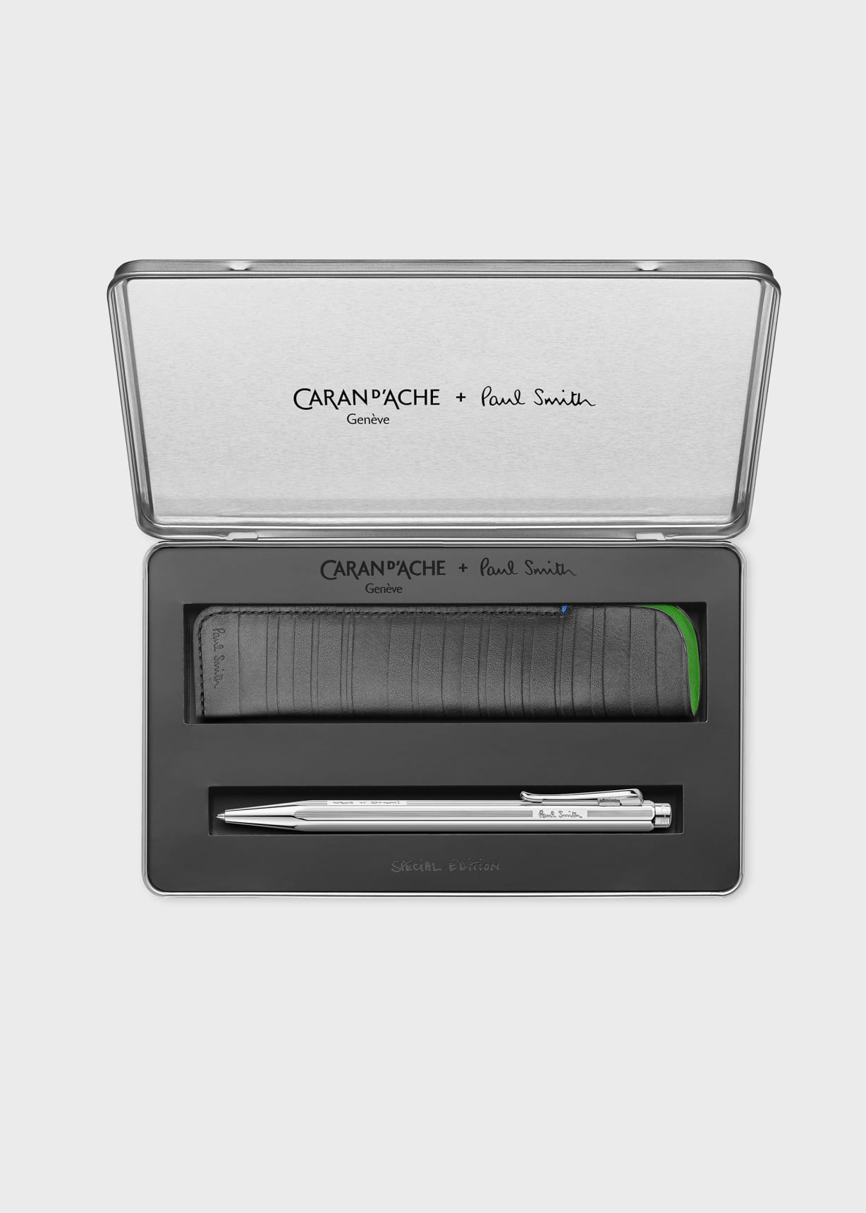 Caran d'Ache + Paul Smith - Ecridor Silver Ball Point Pen and
