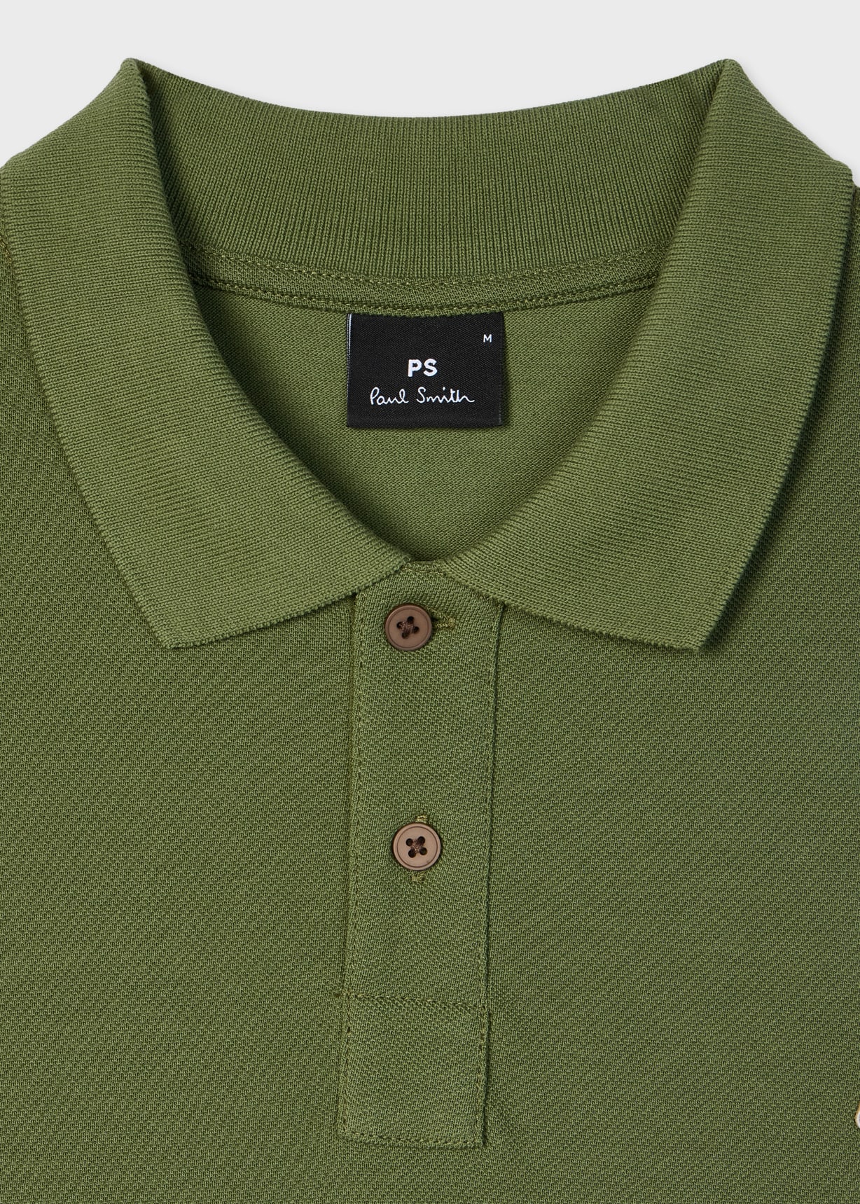 Men's Khaki Green Organic Cotton Zebra Polo Shirt