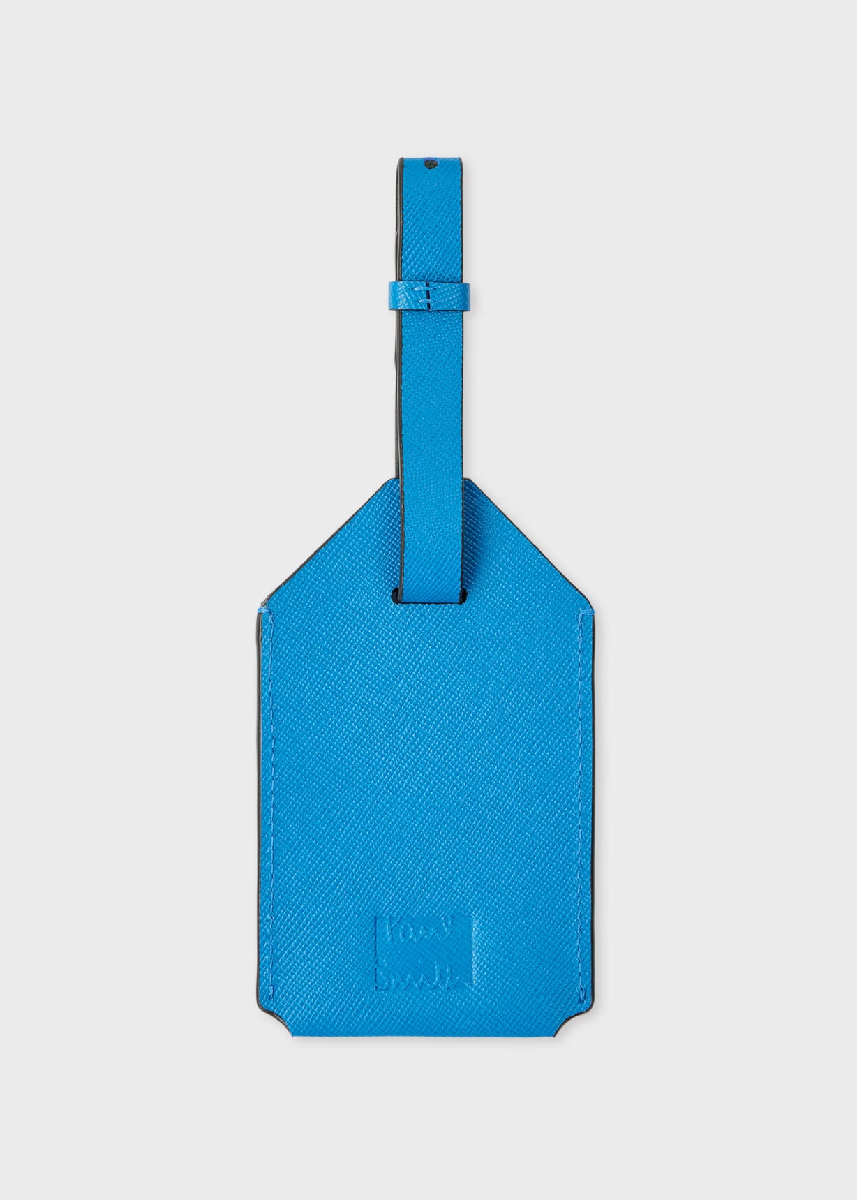 Bright Blue Leather Luggage Tag Paul Smith