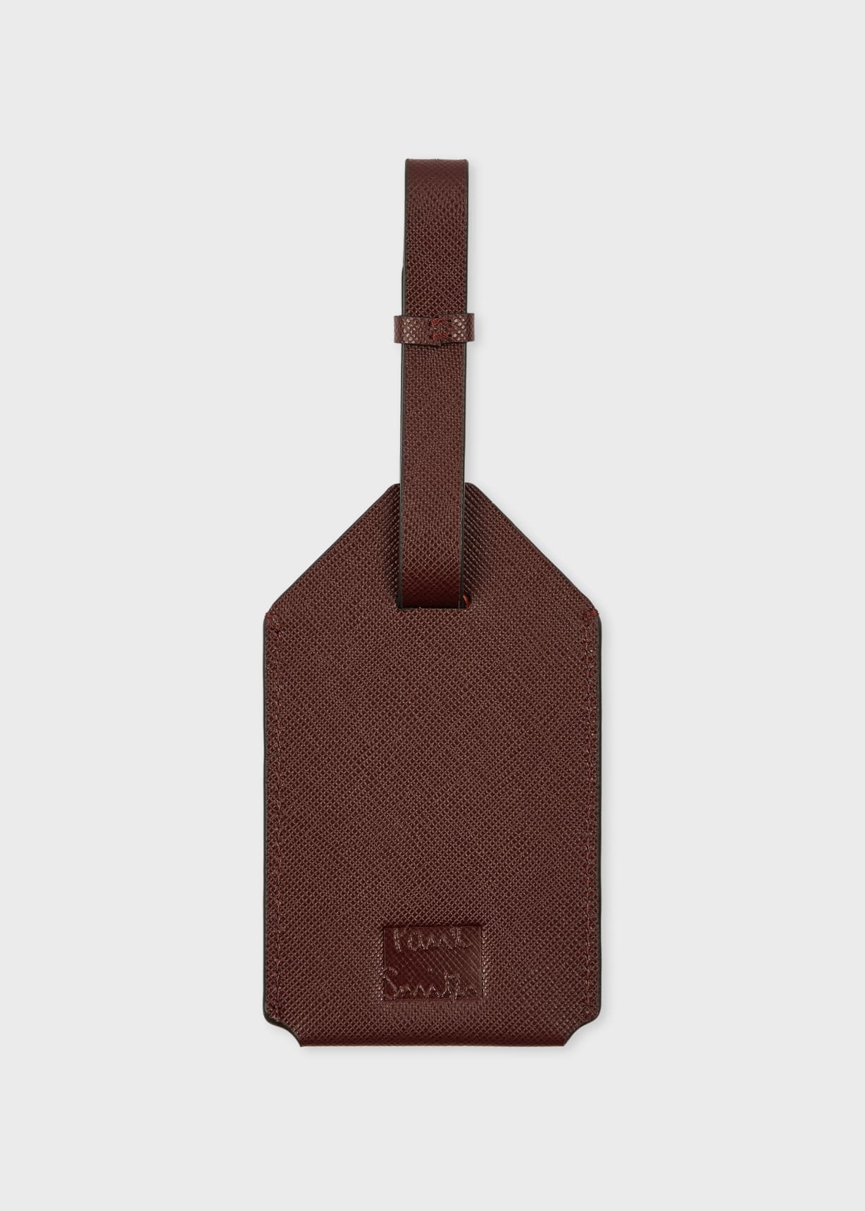 旅行かばん・小分けバッグ Paul Smith LEATHER LUGGAGE TAG Dark Brown Leather Luggage Tag Paul Smith