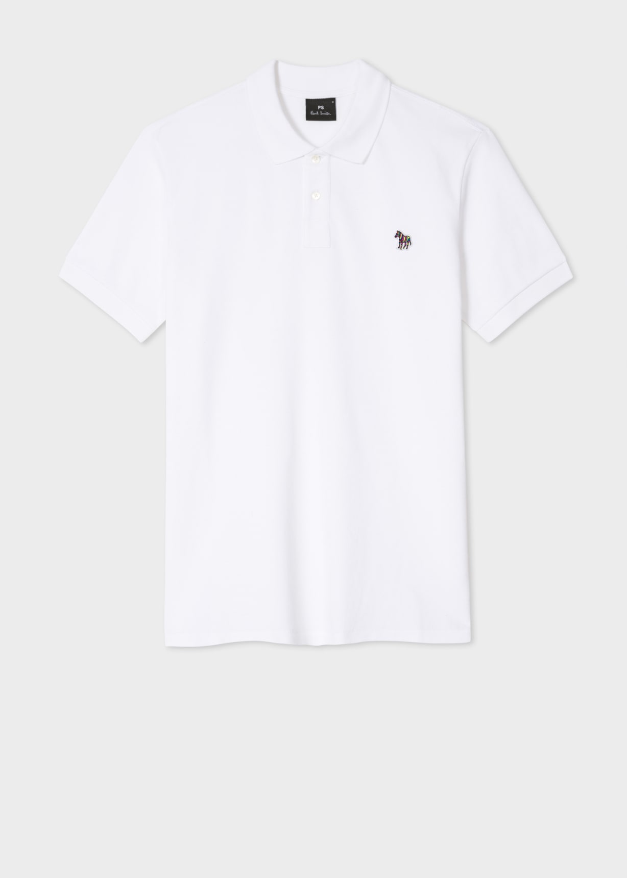 Paul Smith ホワイト ポロシャツ L Men's White Cotton-Piqué Zebra Logo Polo Shirt