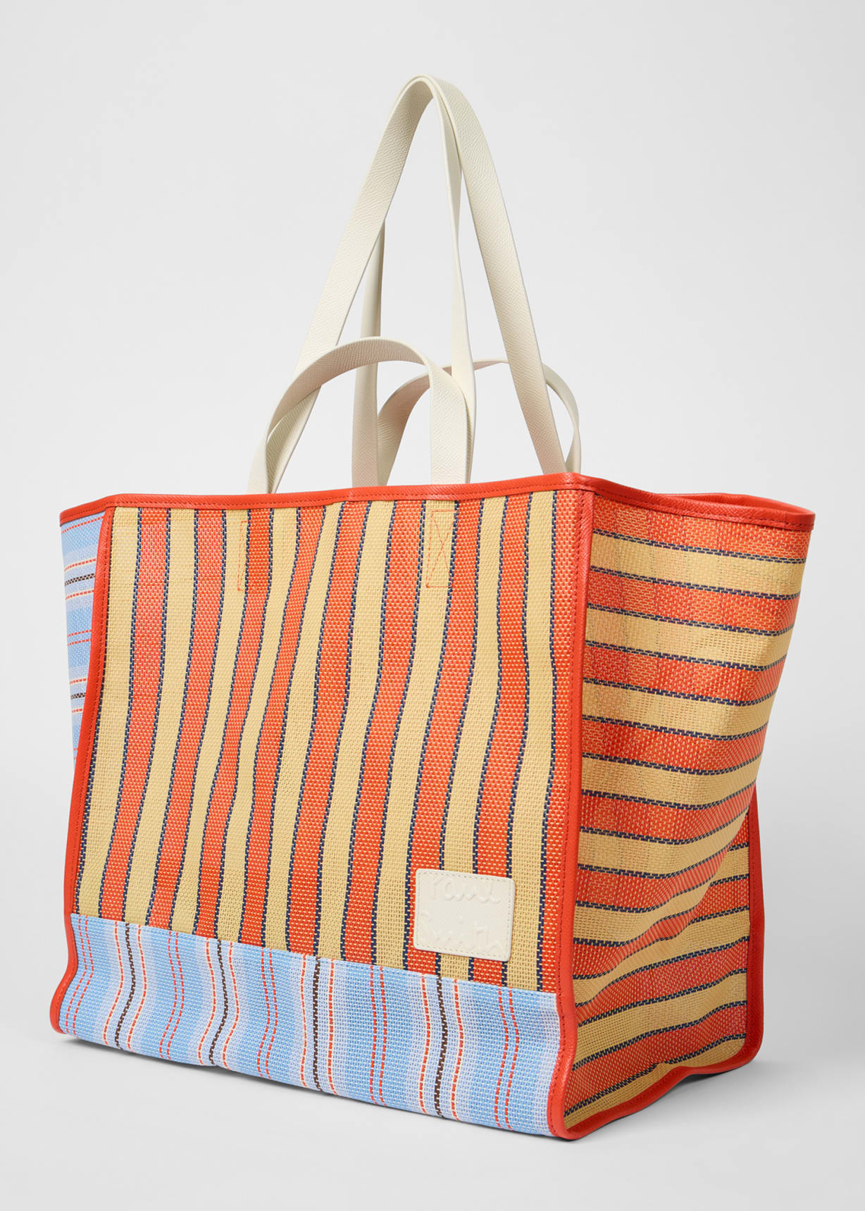Blue and Red 'Pool Smith Stripe' Tote Bag