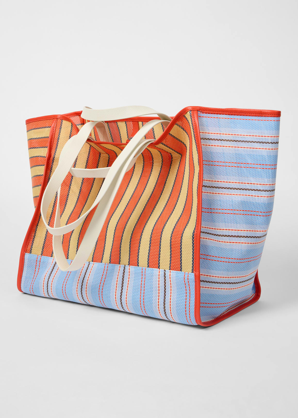Blue and Red 'Pool Smith Stripe' Tote Bag