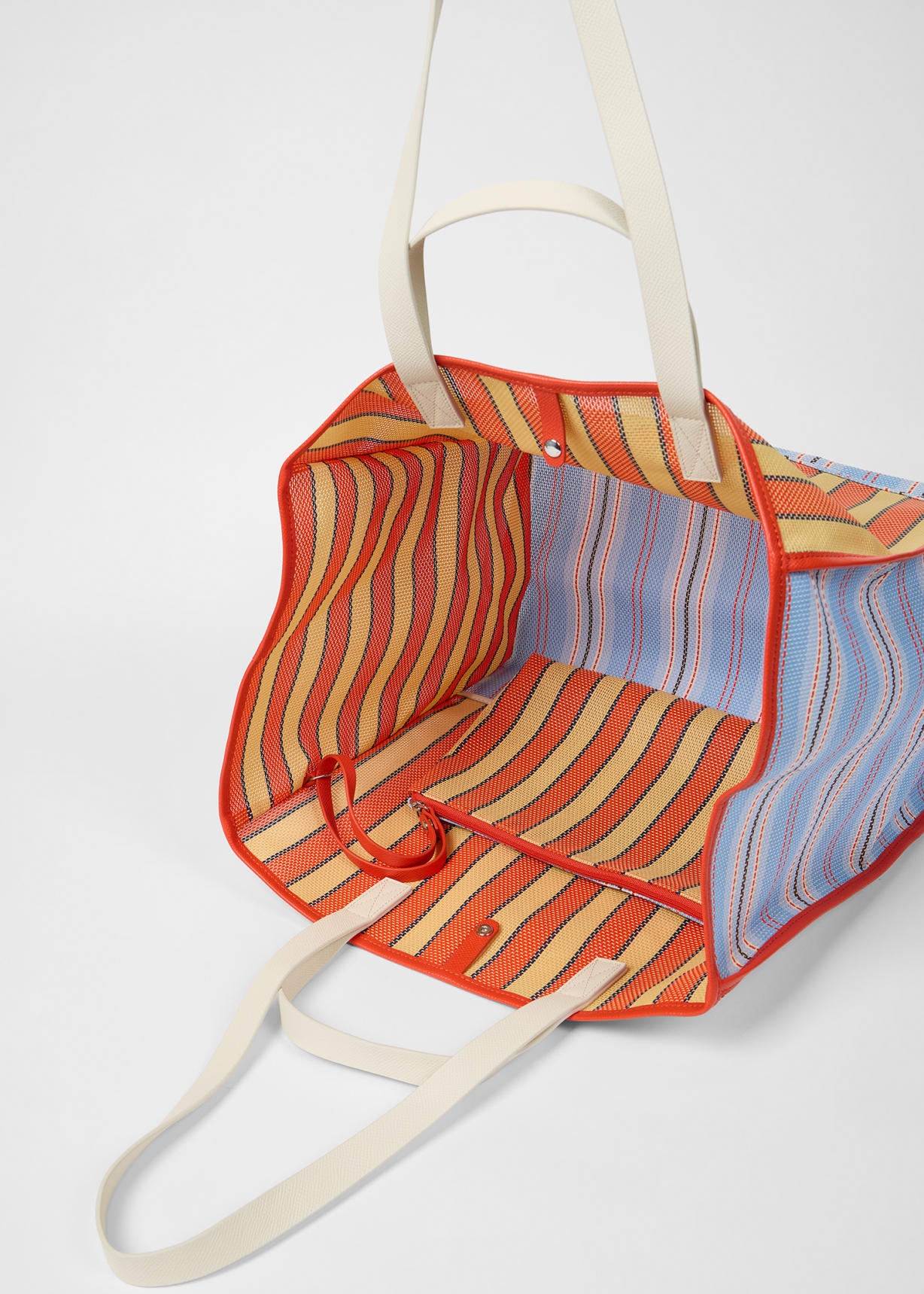 Blue and Red 'Pool Smith Stripe' Tote Bag