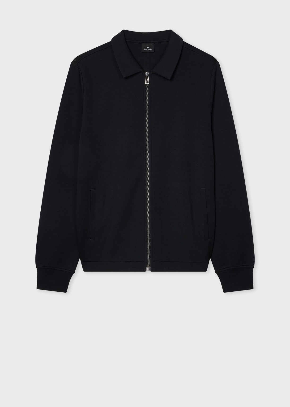 Men's Black Double-Face Full Zip Sweatshirt