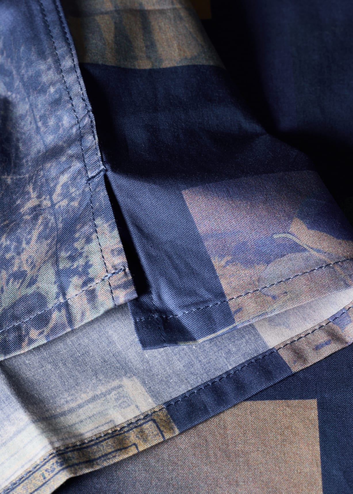 Men's Blue 'Scrapbook' Print Shirt
