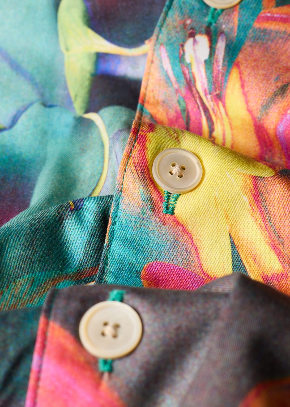 Men's 'Glitch Floral' Print Shirt
