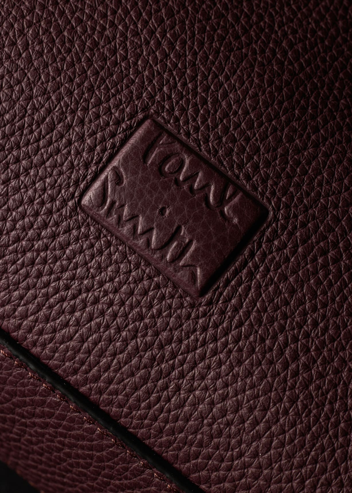 Burgundy Leather Double-Zip Folio