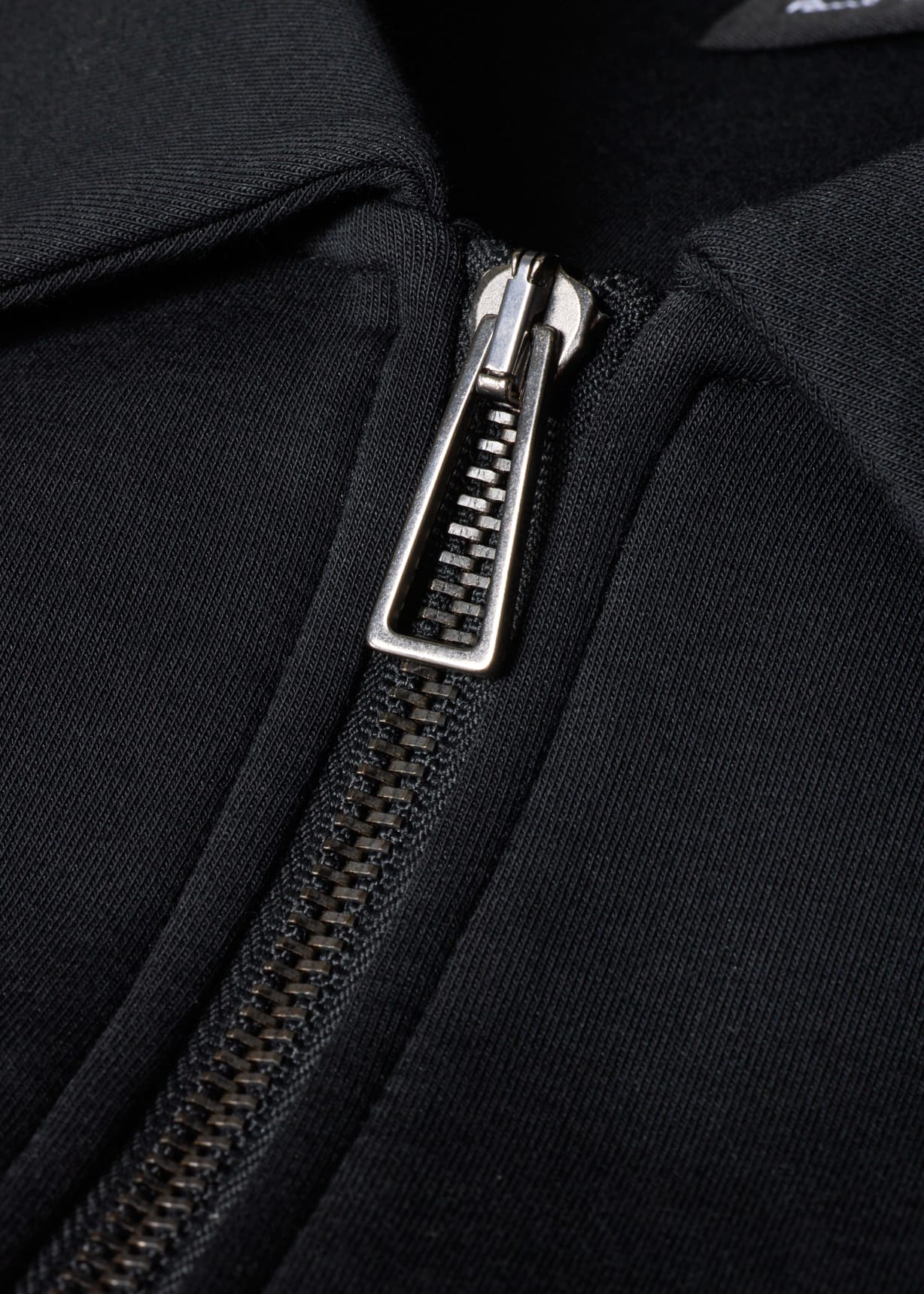 Men's Black Double-Face Full Zip Sweatshirt