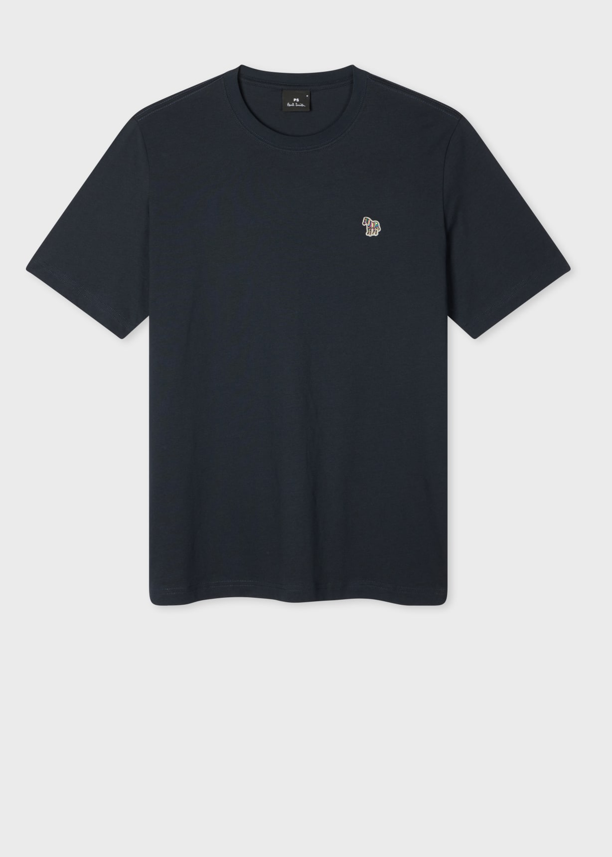 Paul Smith カラフルカメTシャツ ネイビー Men's Navy Cotton Zebra Logo T-Shirt