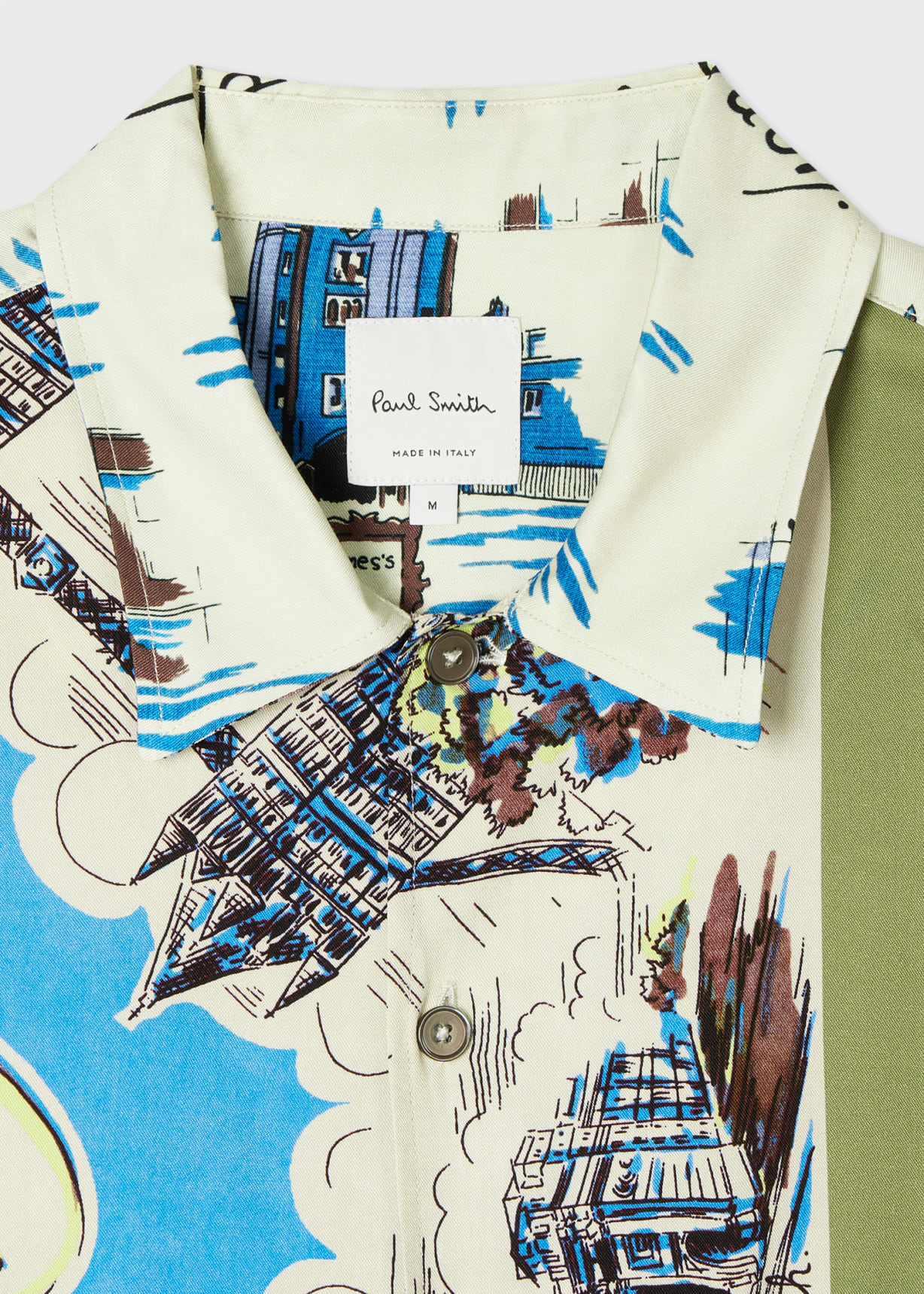 Men's 'London Scarf' Print Viscose Shirt