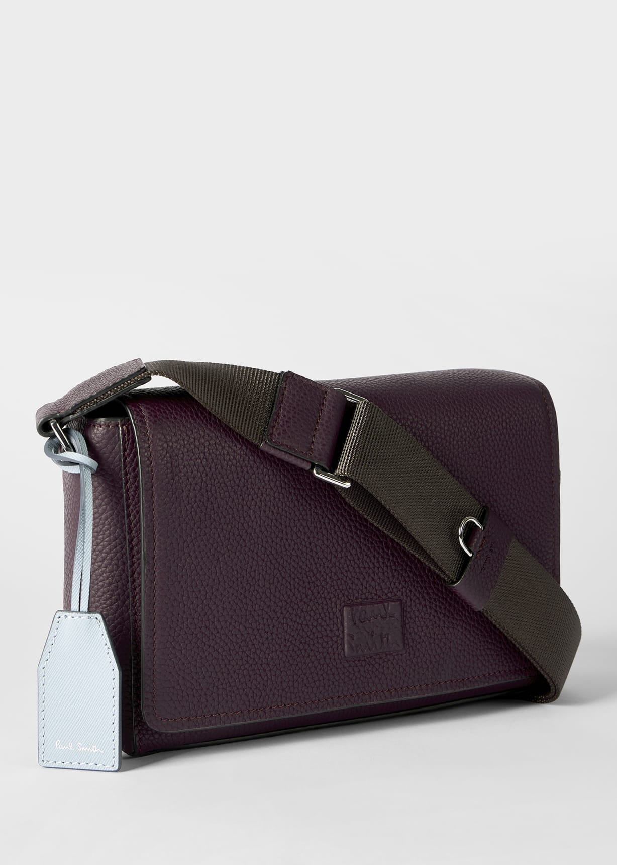 Men's Burgundy Leather Cross Body Bag