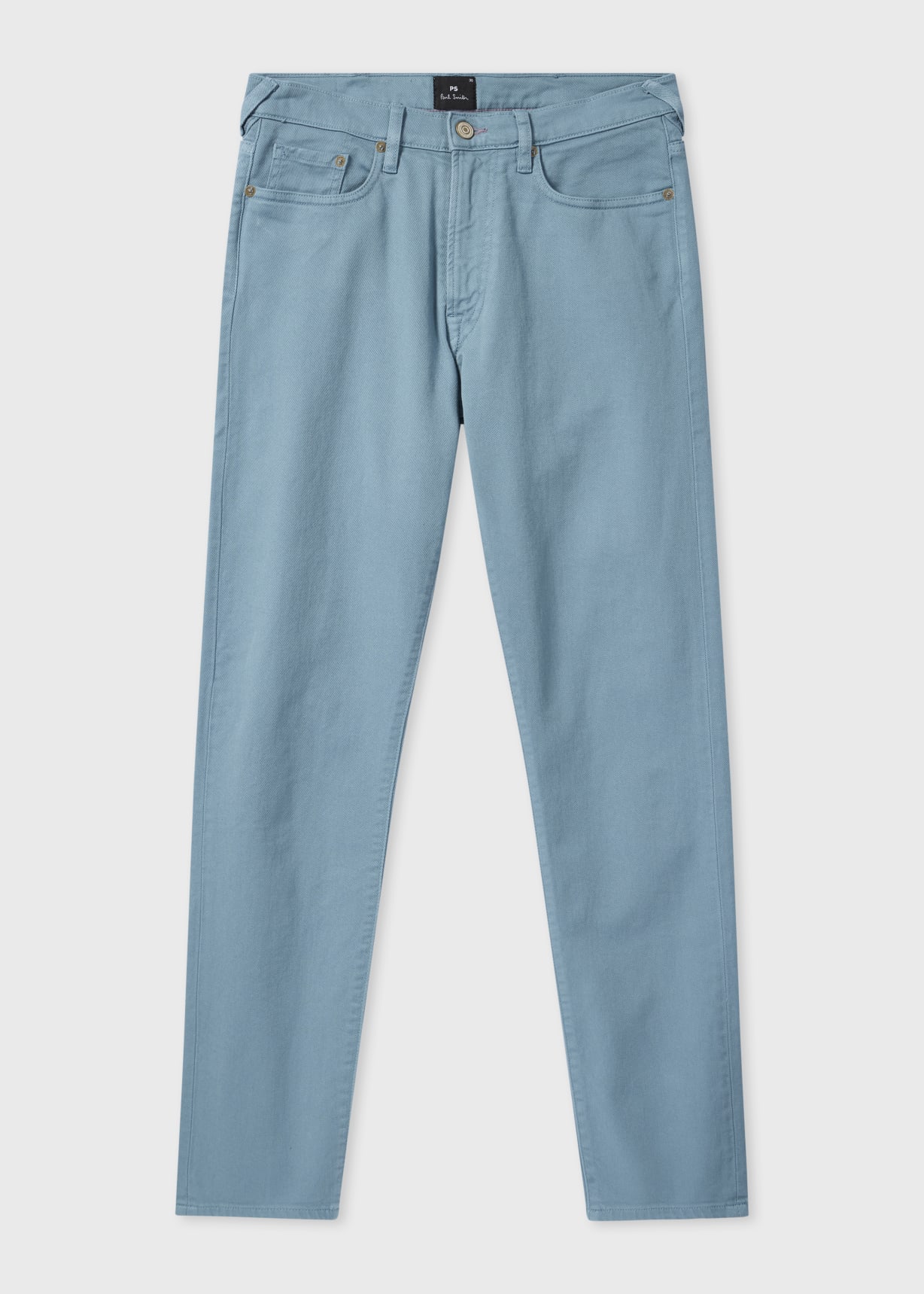 Men's Slim Tapered-Fit Light Blue Garment-Dyed Jeans