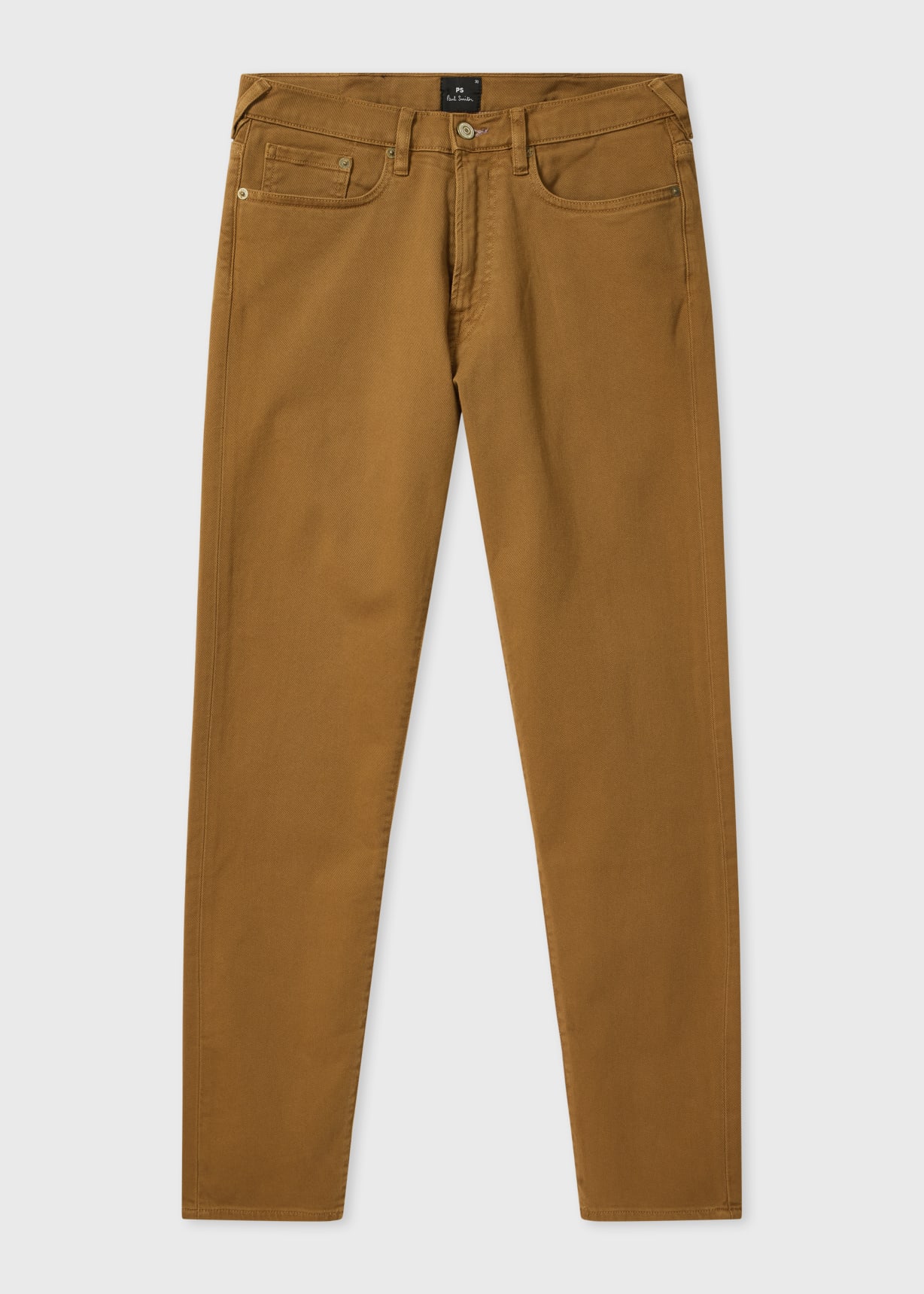 Men's Slim Tapered-Fit Tan Garment-Dyed Jeans