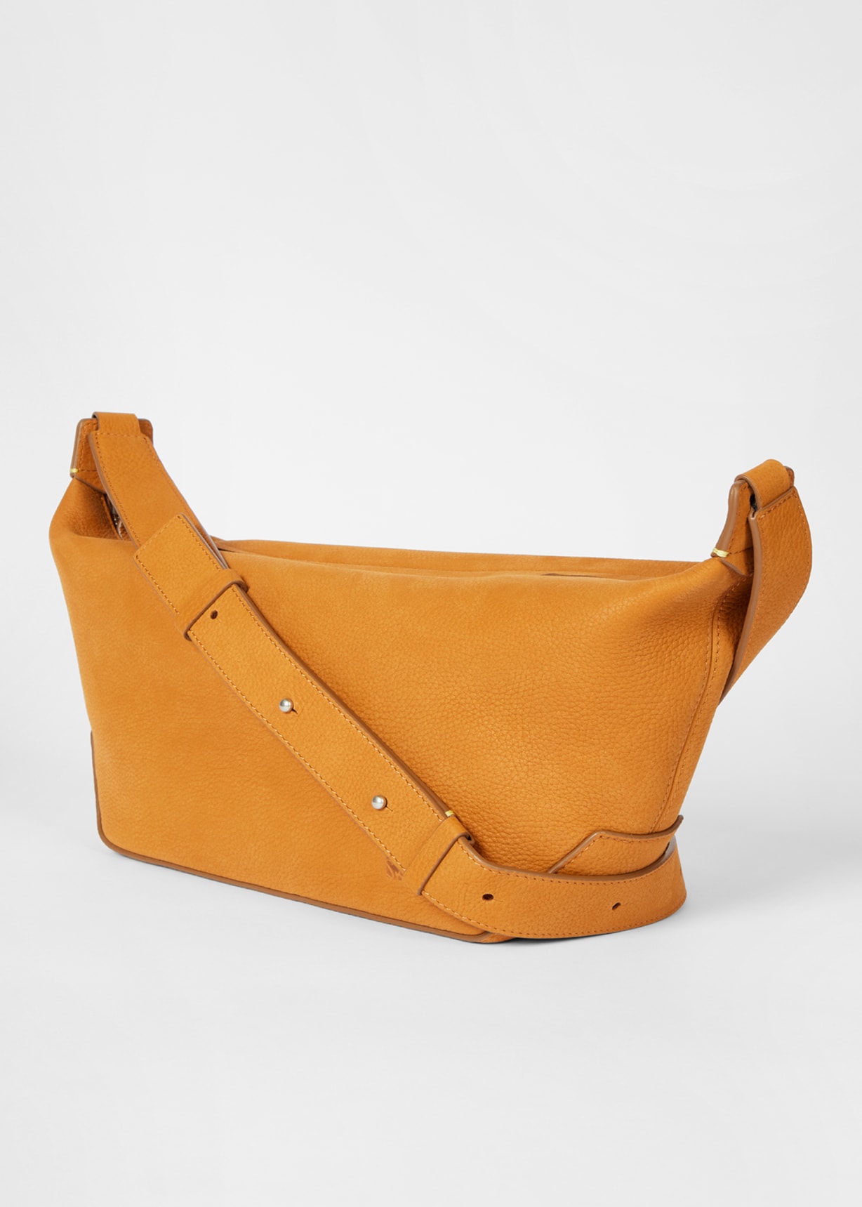Paul Smith メッセンジャーバッグ イエロー/ブラウン Men's Mustard Yellow Sling Cross-Body Bag