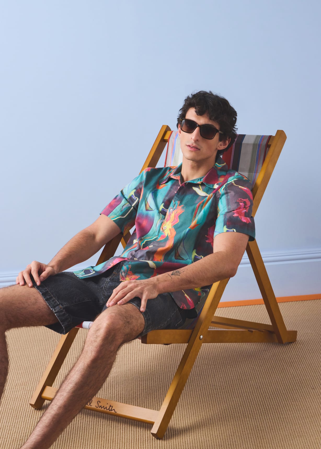 Men's 'Glitch Floral' Print Shirt