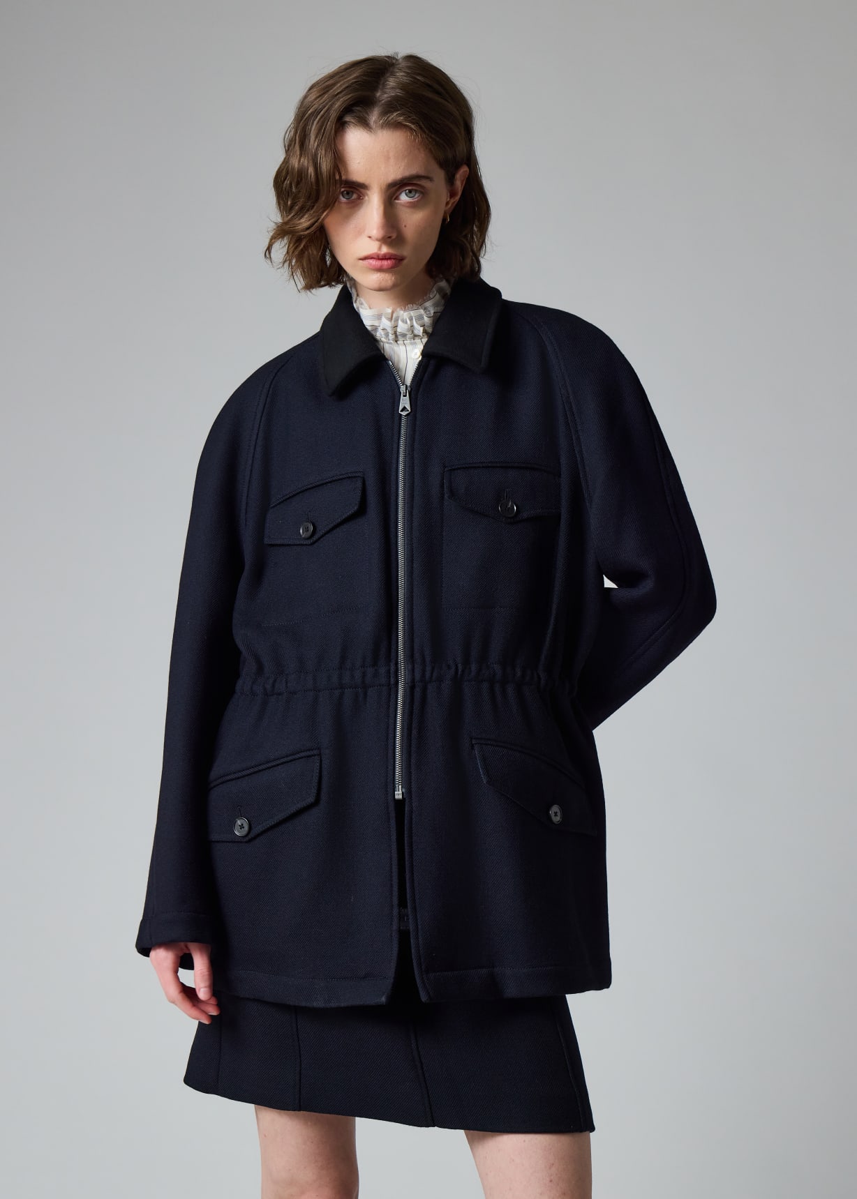 Women's Navy Wool Field Jacket Paul Smith