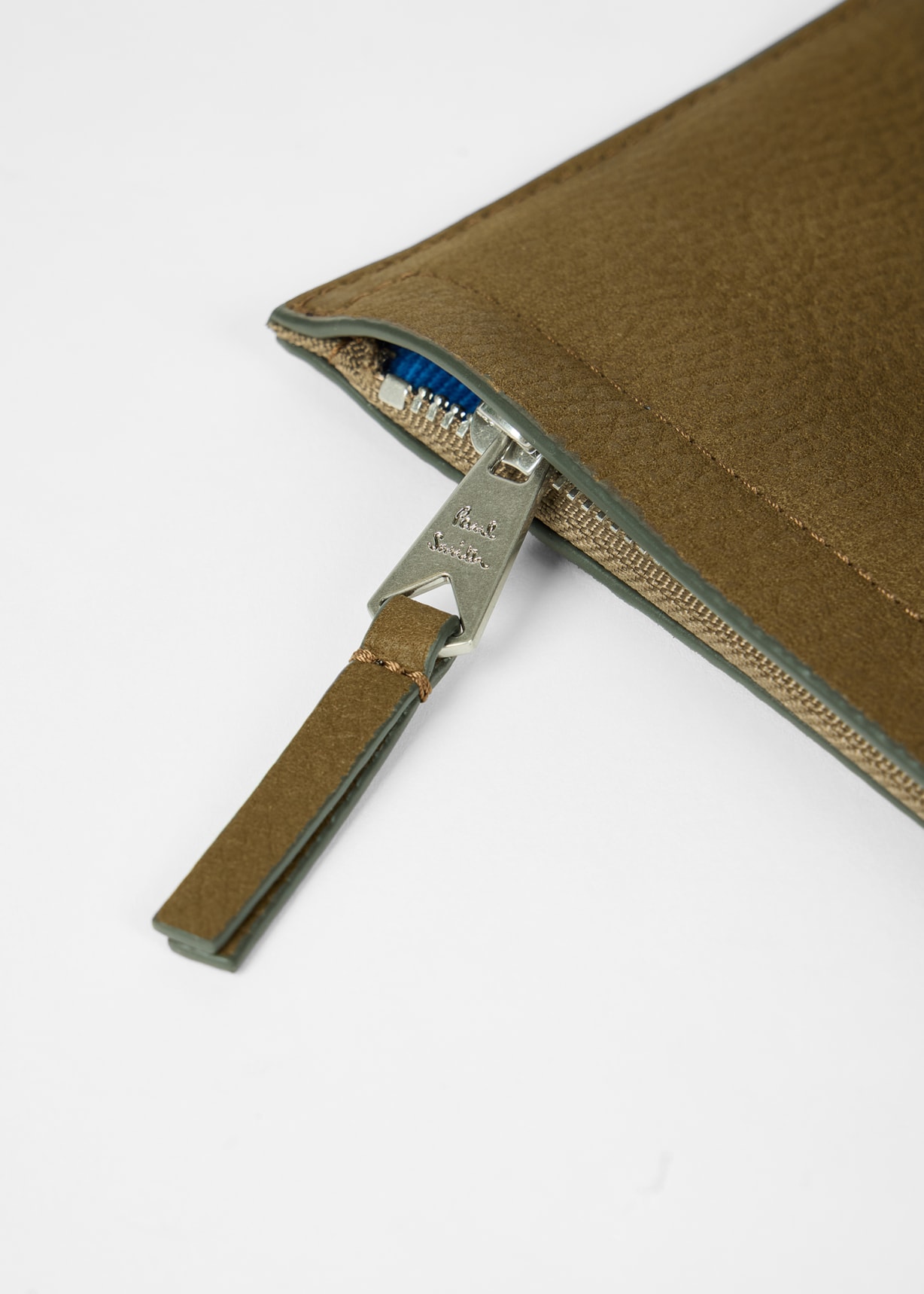Men's Khaki Leather Flap Over Cross-Body Bag