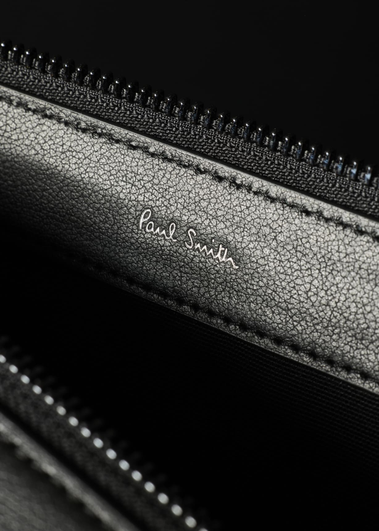 Men's Black 'Hotel Stickers' Leather Document Case