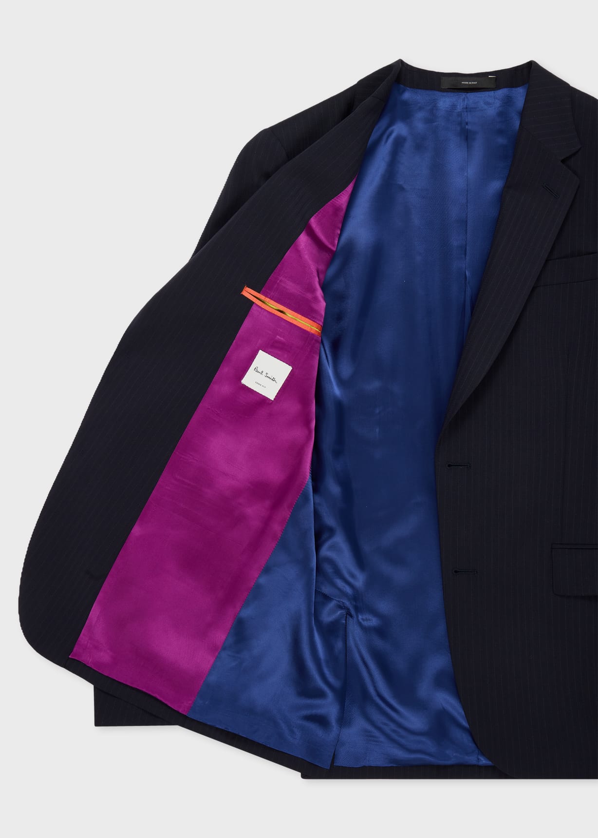 Men's The Soho - Tailored-Fit Navy Pinstripe Wool Suit