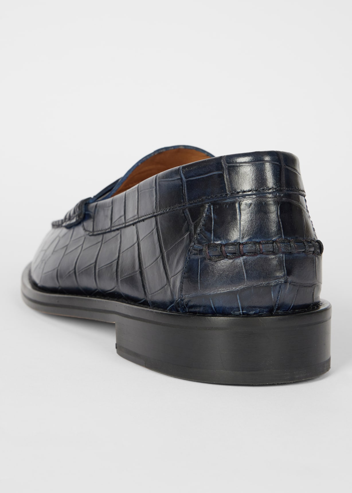 Men's Navy Croc-Emboss 'Rialto' Loafers