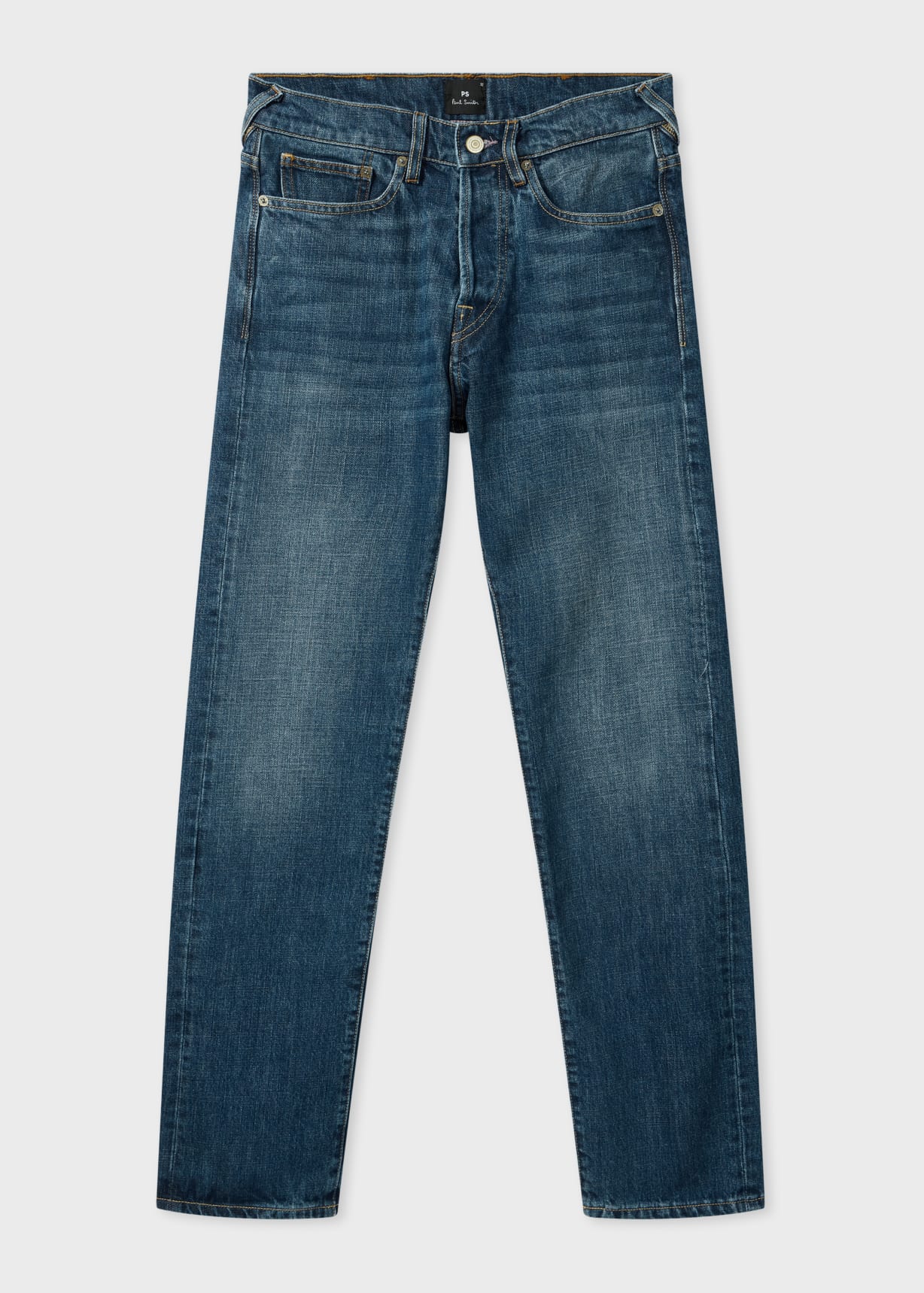 ポールスミスのÉvian Men's Standard-Fit Mid-Wash 'Organic Authentic Twill' Jeans