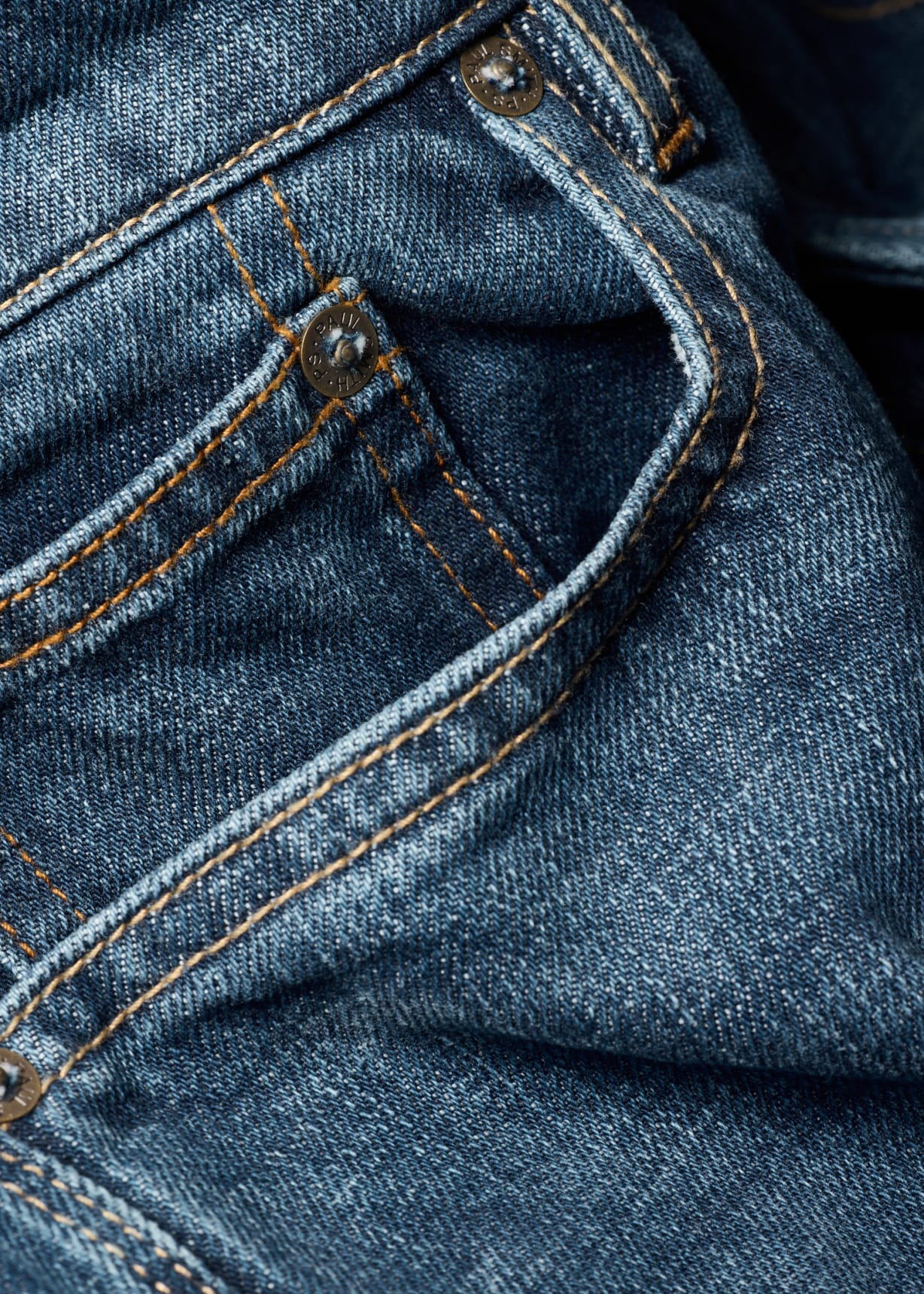 Men's Standard-Fit Mid-Wash 'Organic Authentic Twill' Jeans