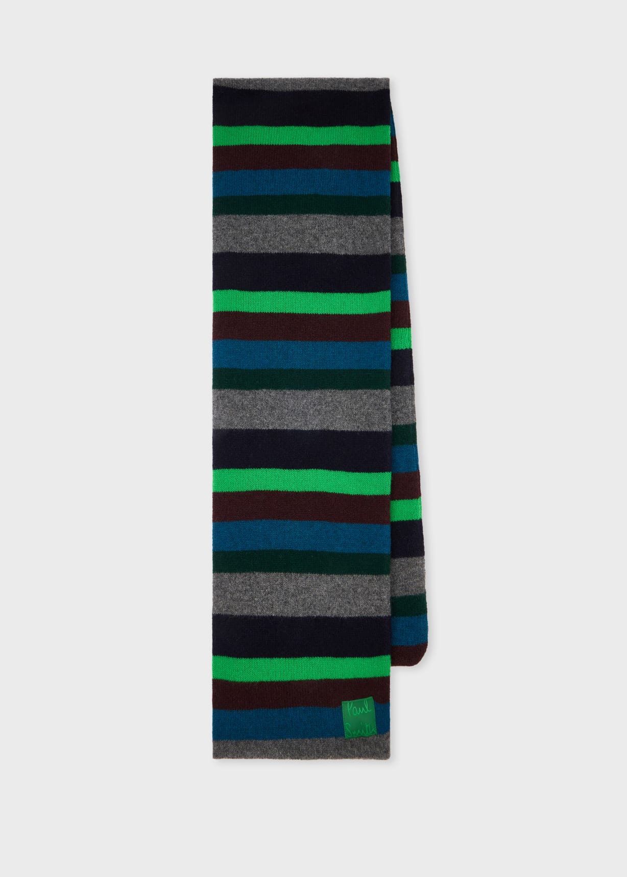 Green Stripe Lambswool Scarf Paul Smith