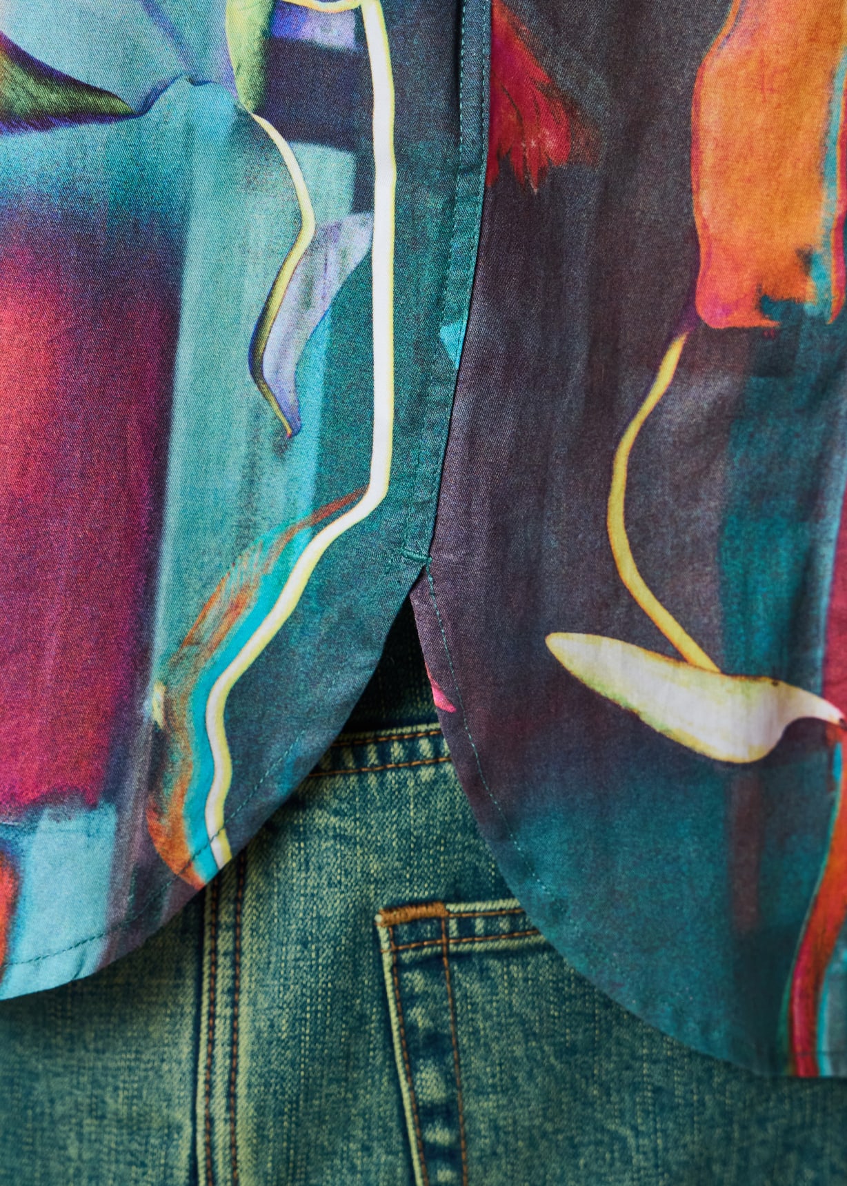 Men's 'Glitch Floral' Print Shirt