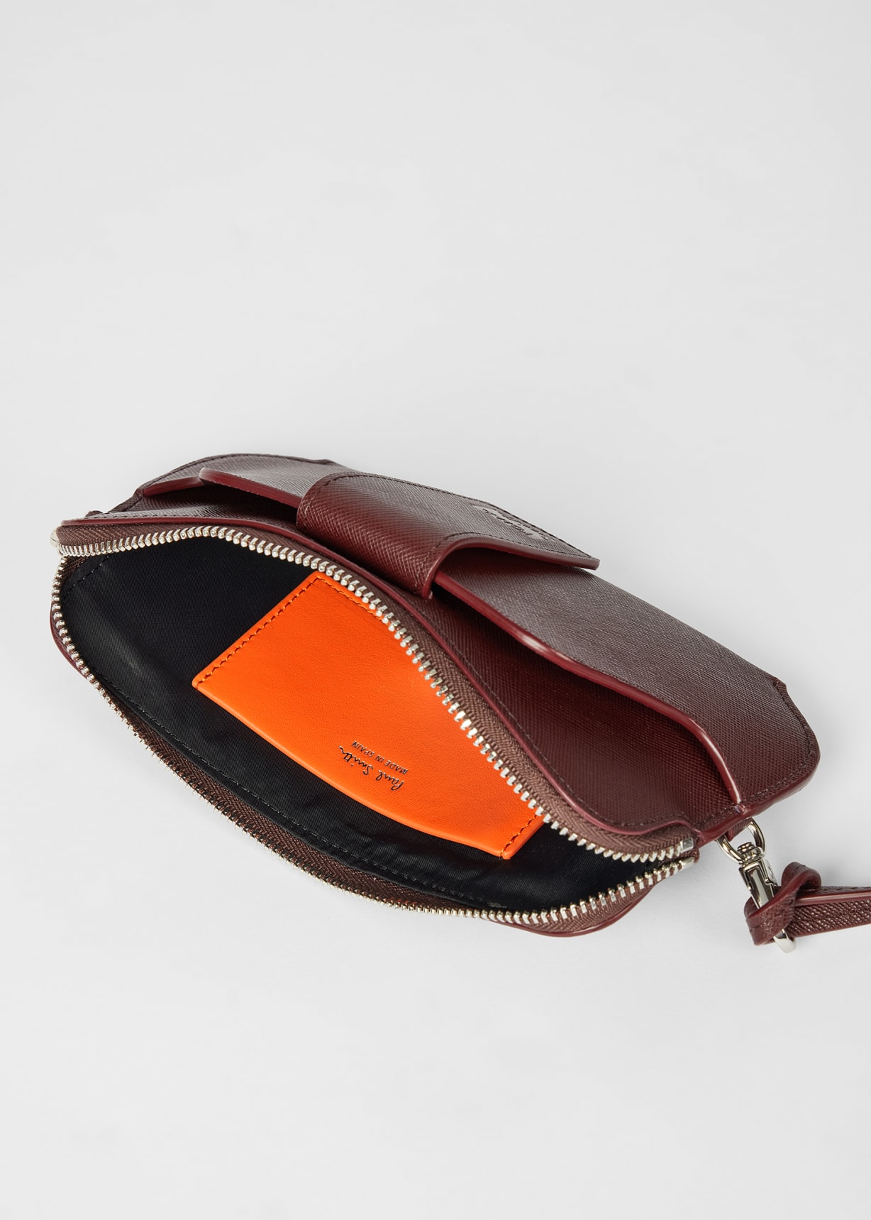 Burgundy Leather Travel Pouch