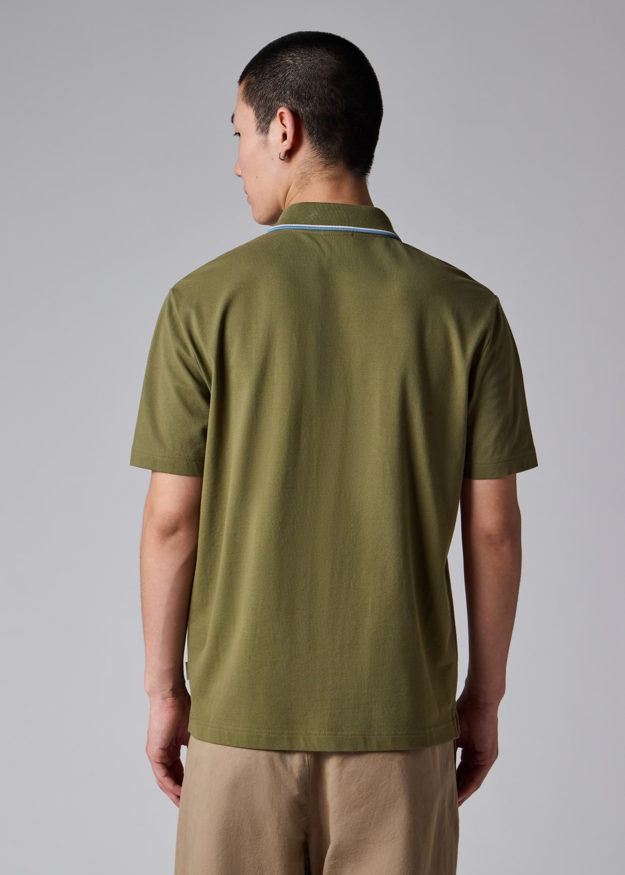 Khaki Button-Through Polo Shirt Paul Smith