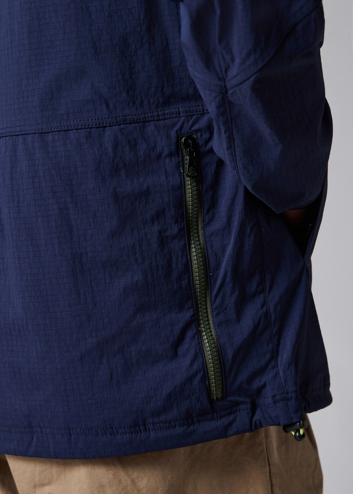 Men's Navy Packable Showerproof Ripstop Jacket