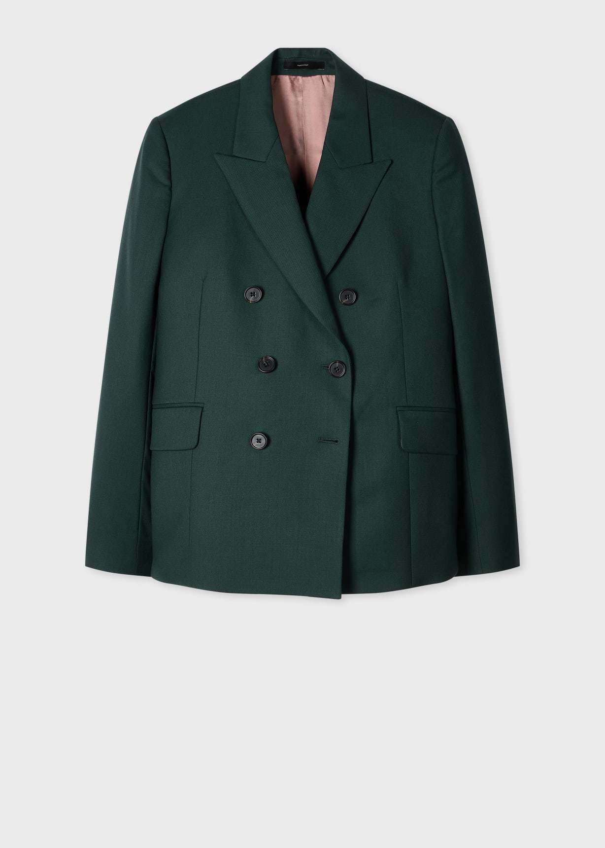 Women's Dark Green Wool Double-Breasted Blazer Paul Smith